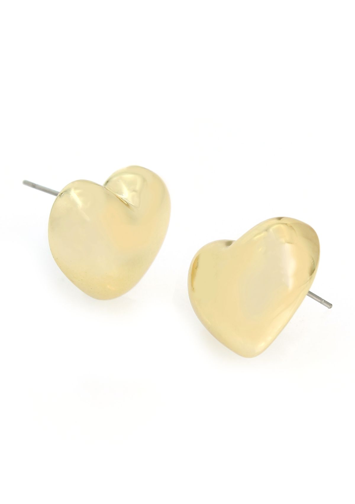 Puffy Heart Stud Earrings