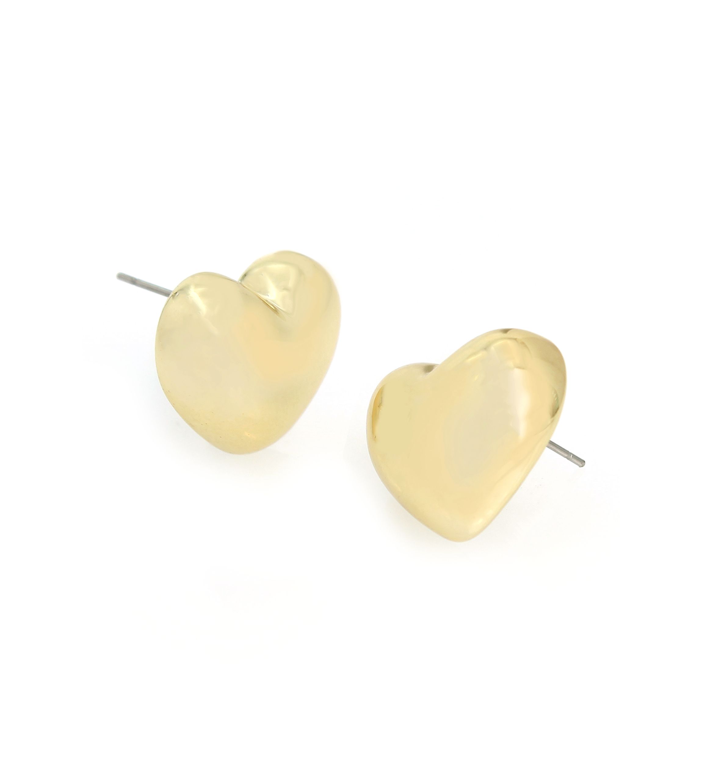 Puffy Heart Stud Earrings