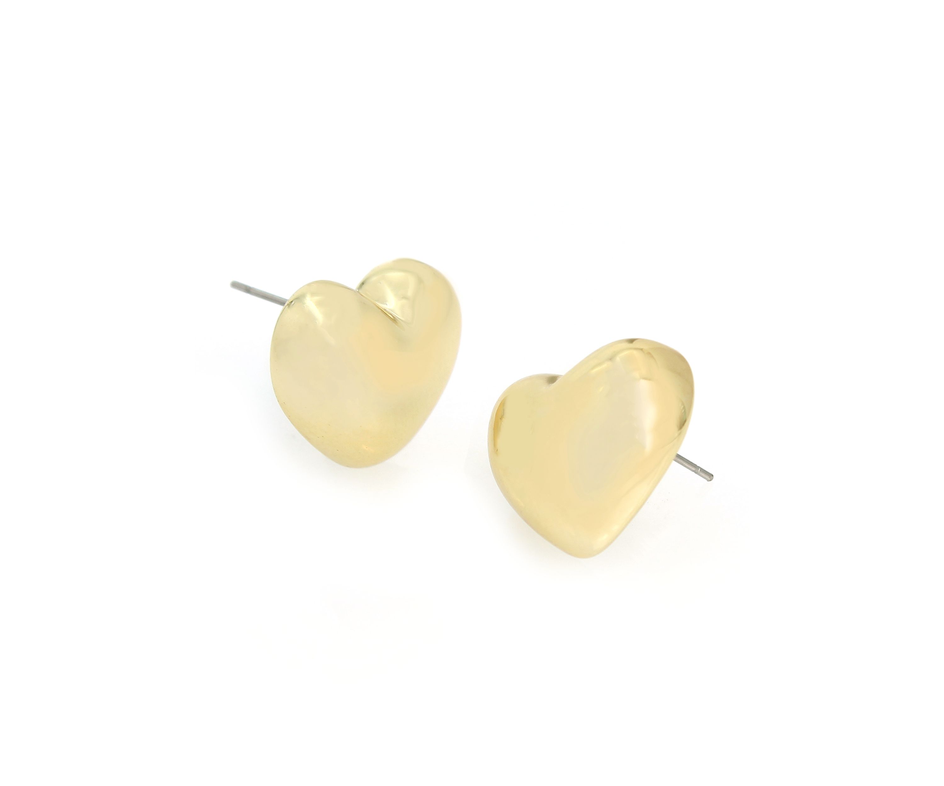Puffy Heart Stud Earrings