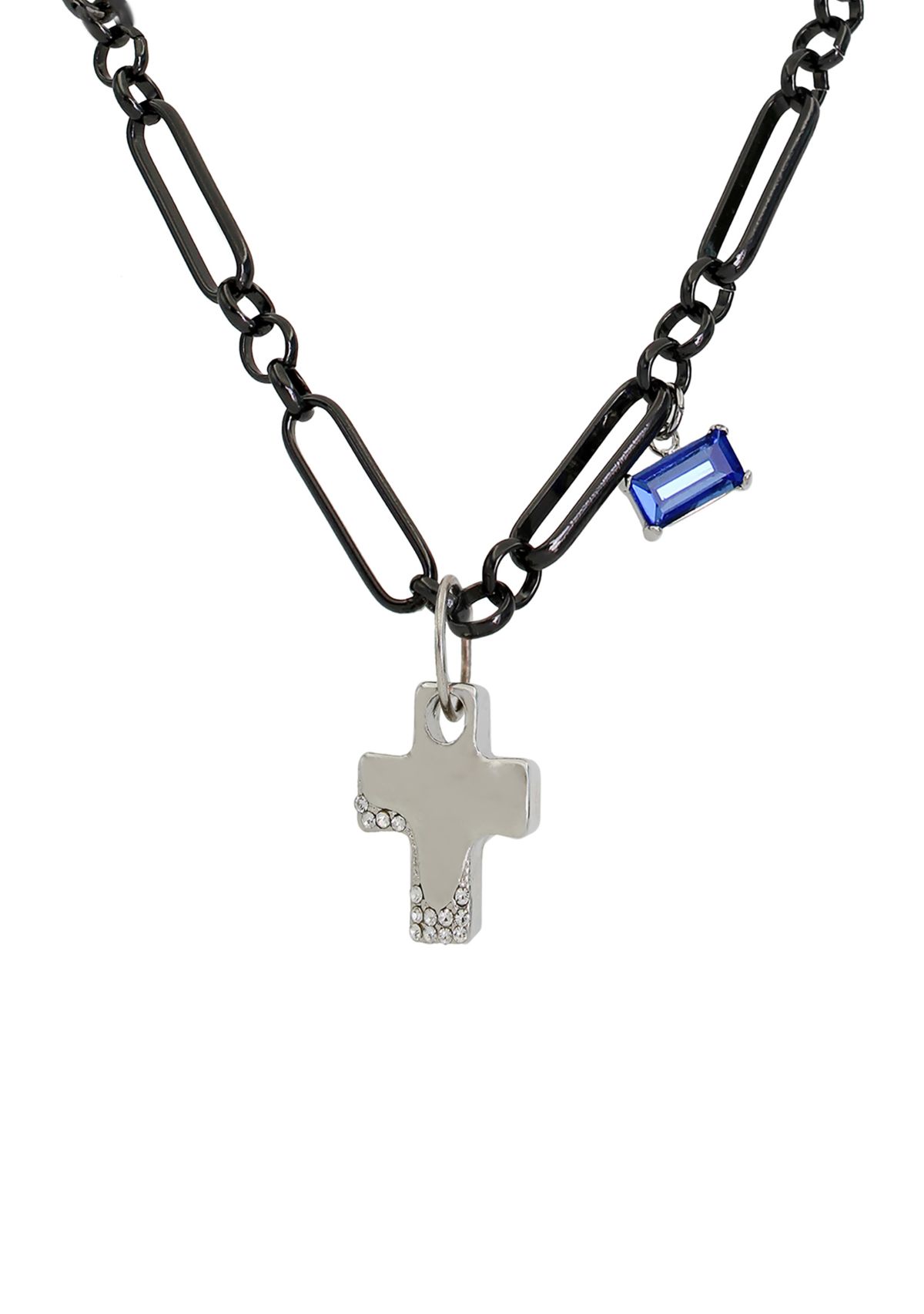 Puffy Cross Pendant Necklace