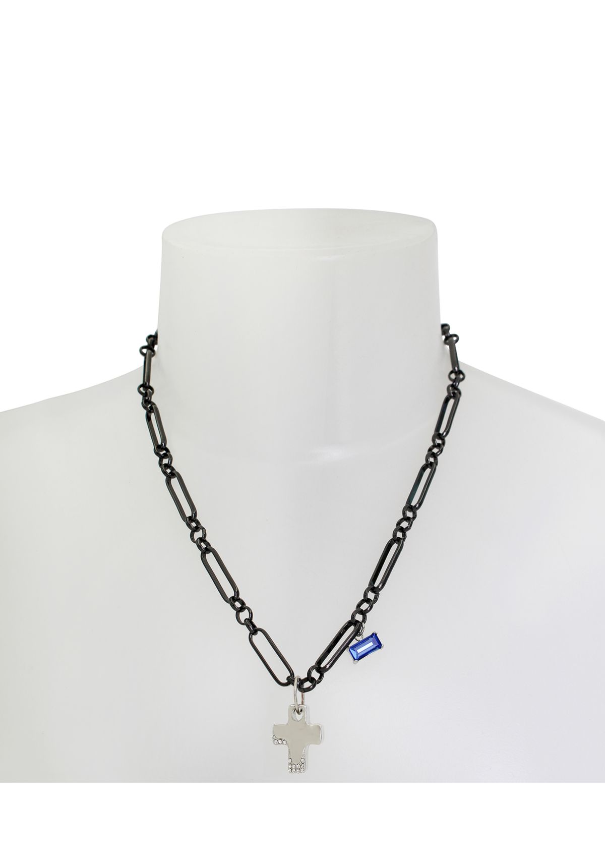 Puffy Cross Pendant Necklace