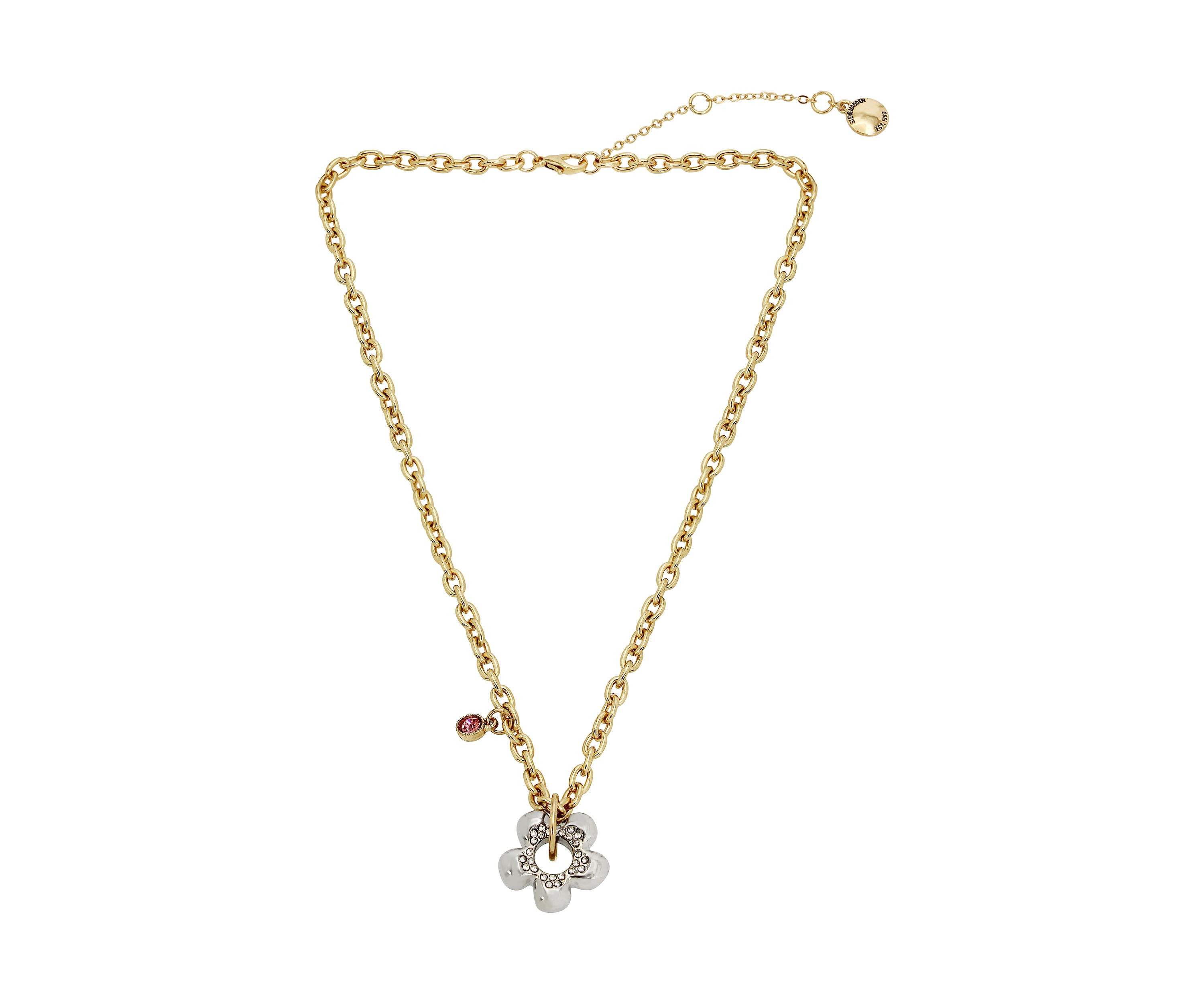 Puffy Flower Pendant Necklace