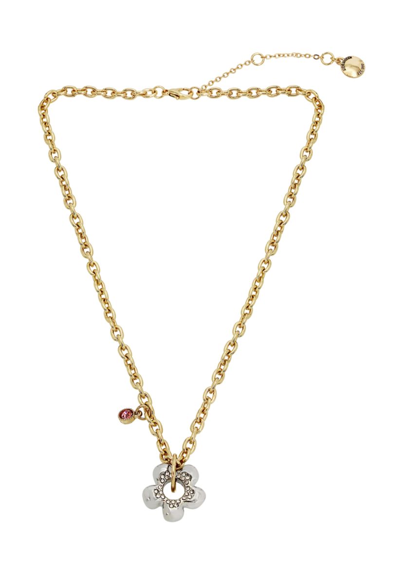 Puffy Flower Pendant Necklace