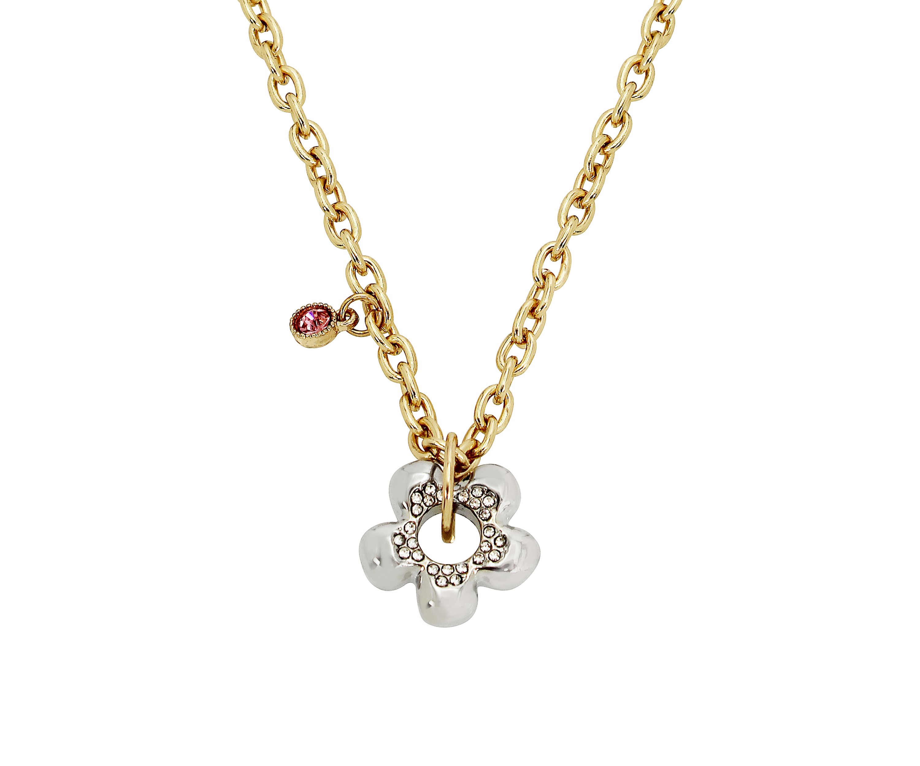 Puffy Flower Pendant Necklace