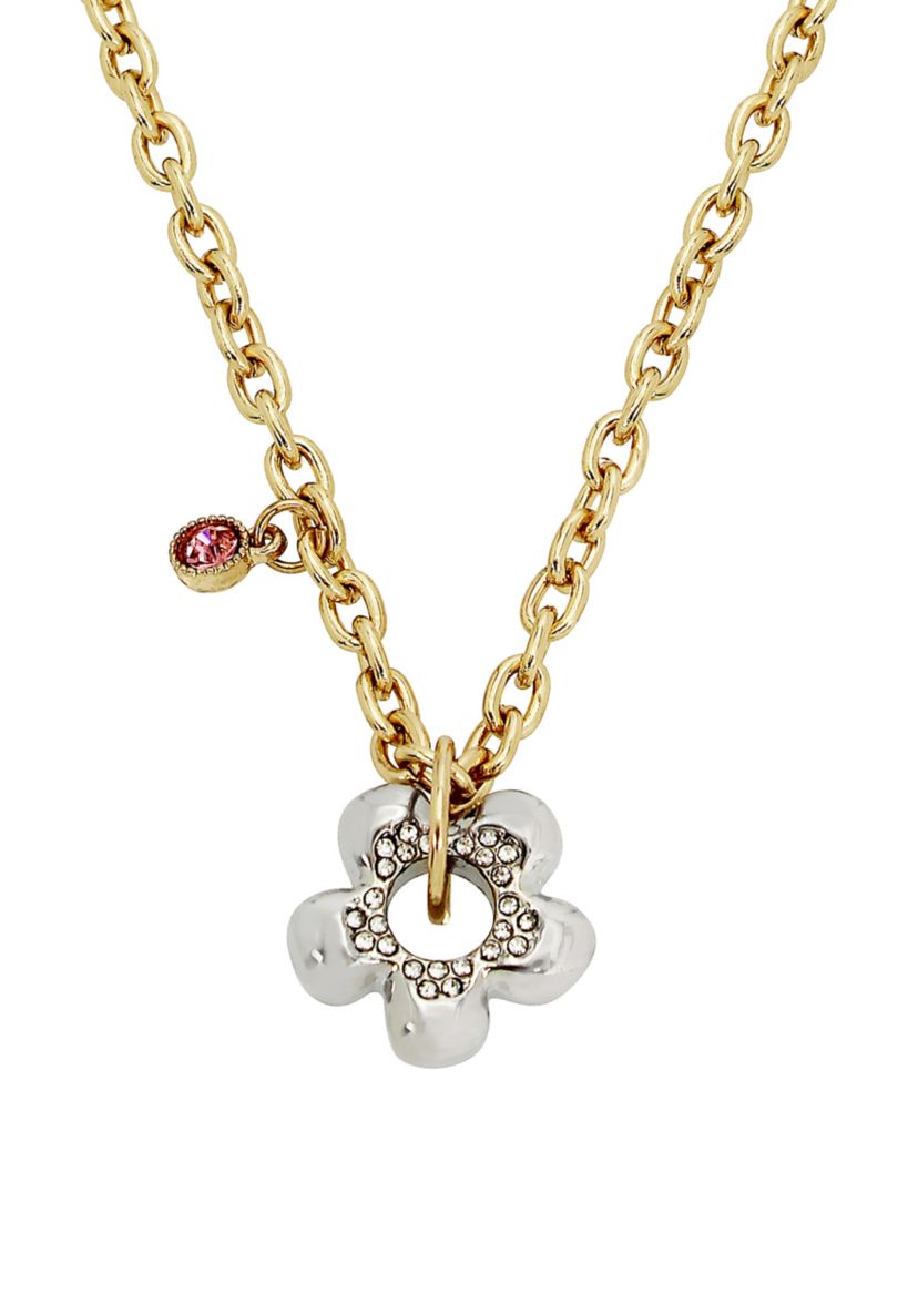Puffy Flower Pendant Necklace