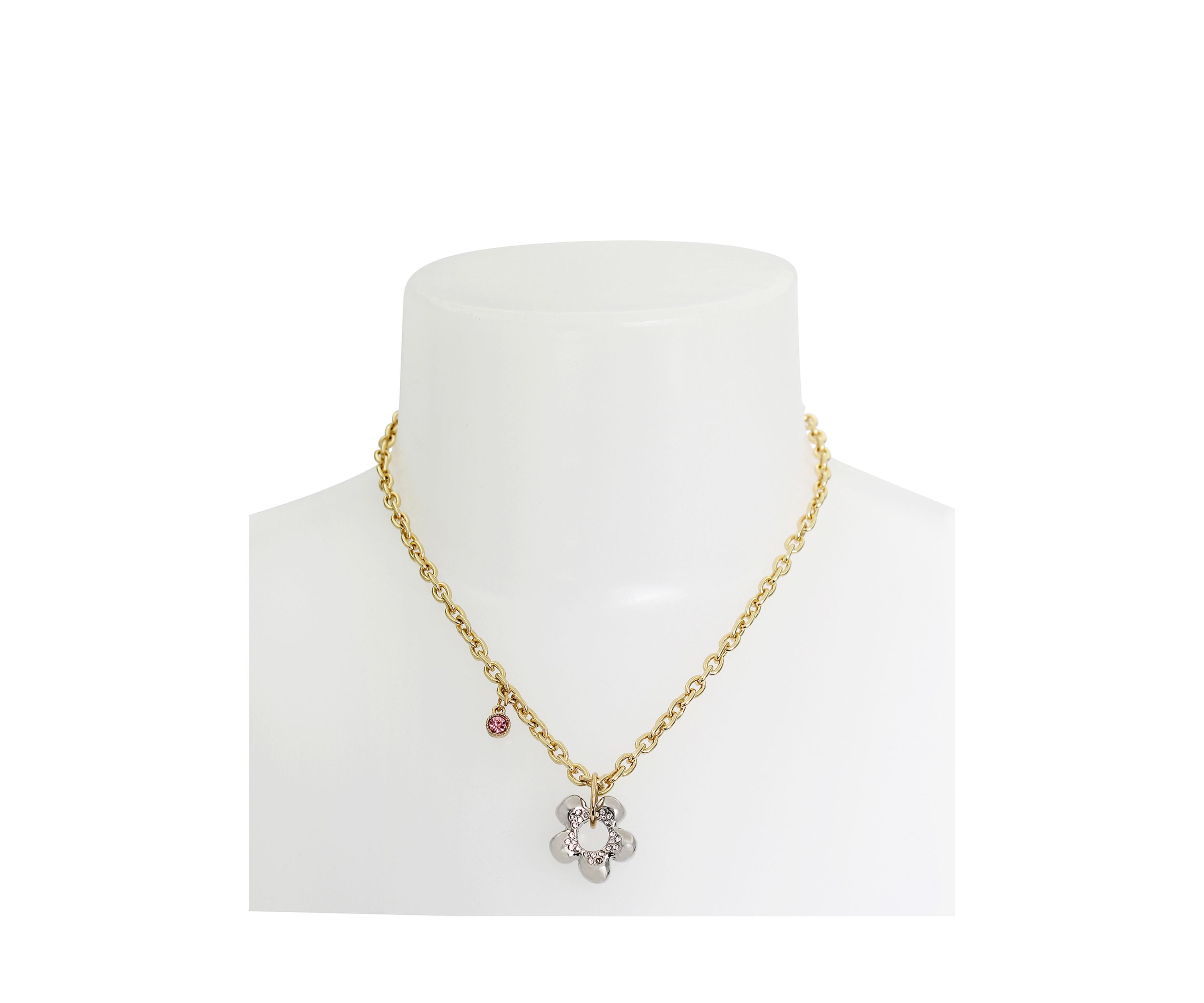 Puffy Flower Pendant Necklace
