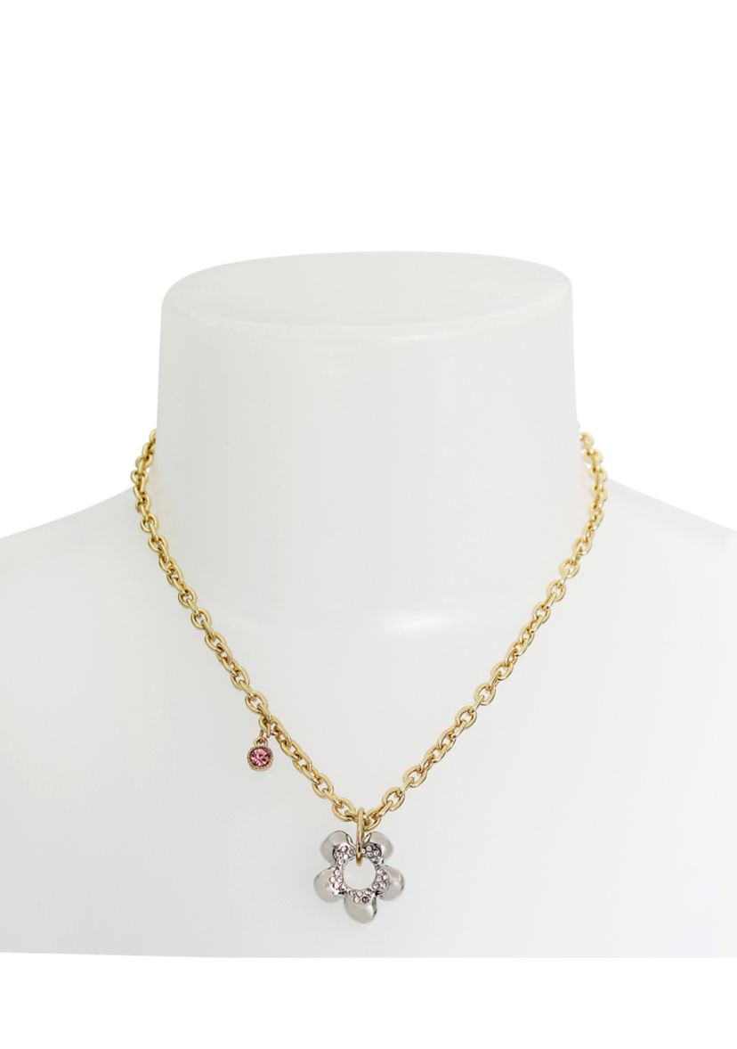 Puffy Flower Pendant Necklace