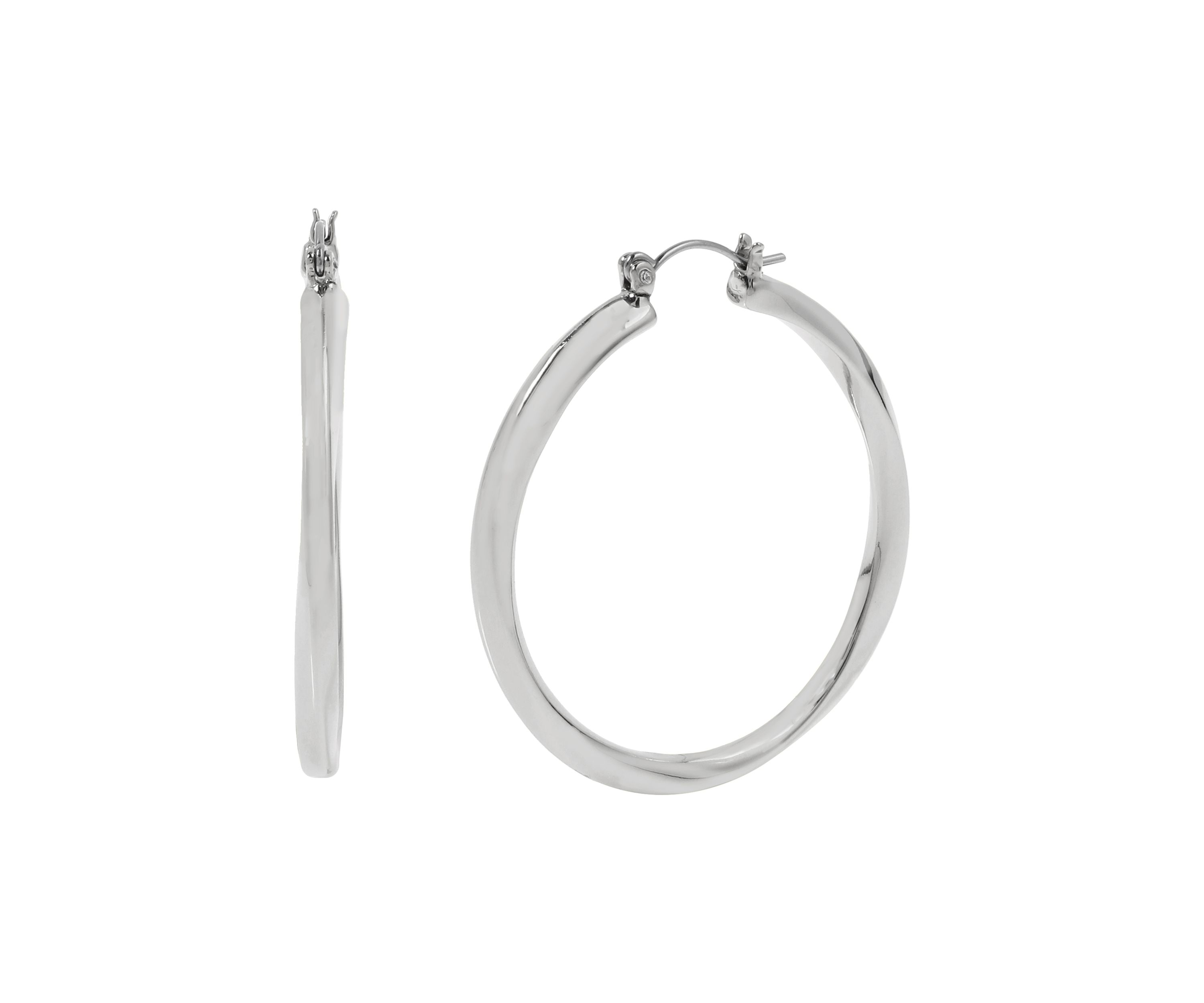 Woven Twist Large Hoop Earrings