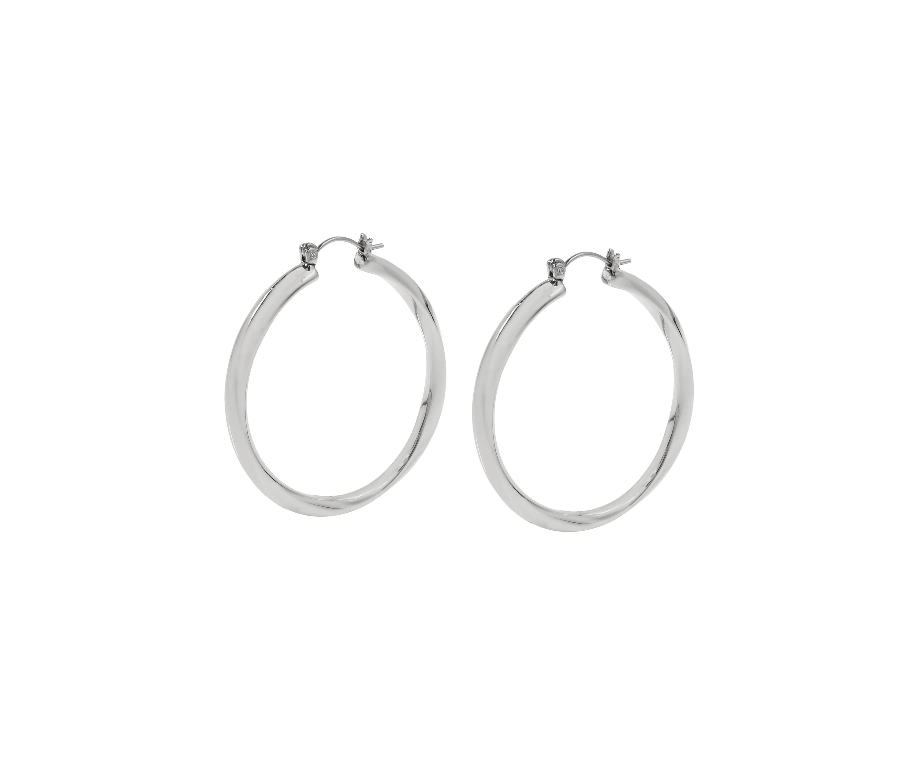 Woven Twist Large Hoop Earrings