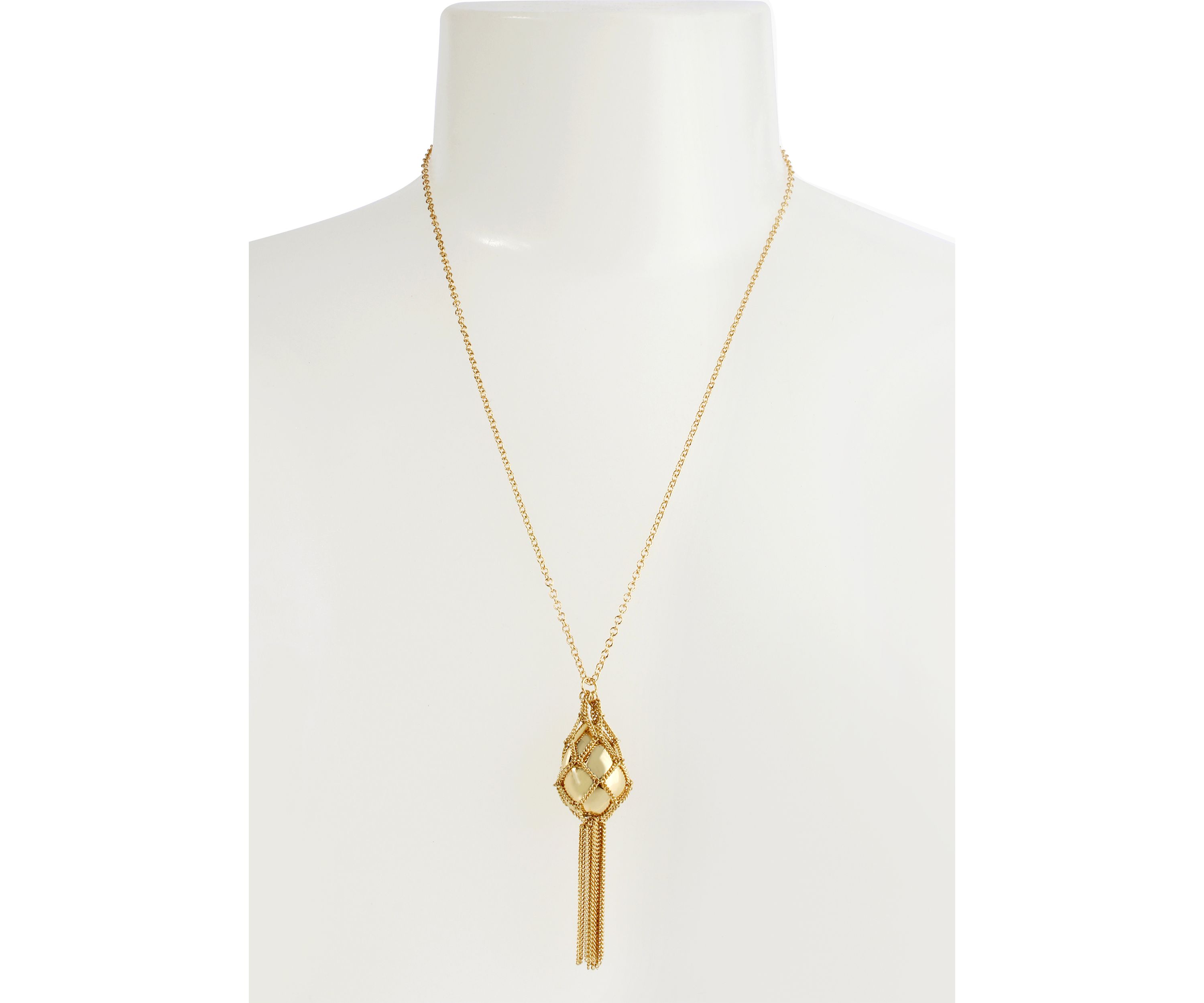 Chain Mesh Egg Pendant Necklace