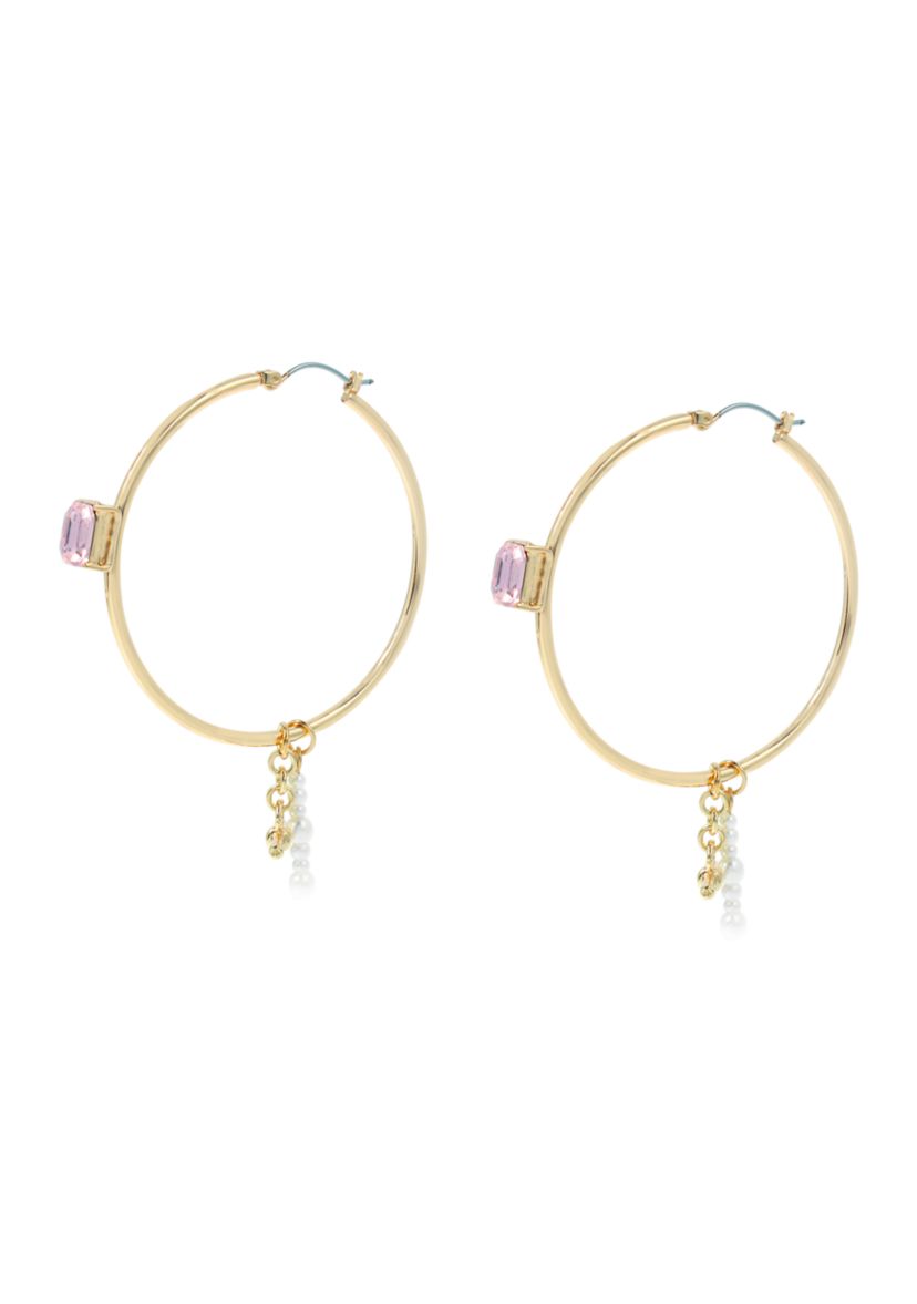 Punk Romance Pearl Gem Hoop Earrings