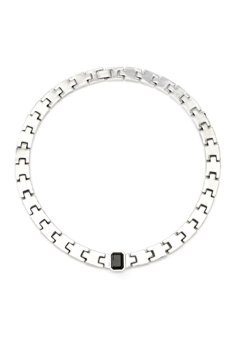 Stone Gem Watch Chain Collar Necklace