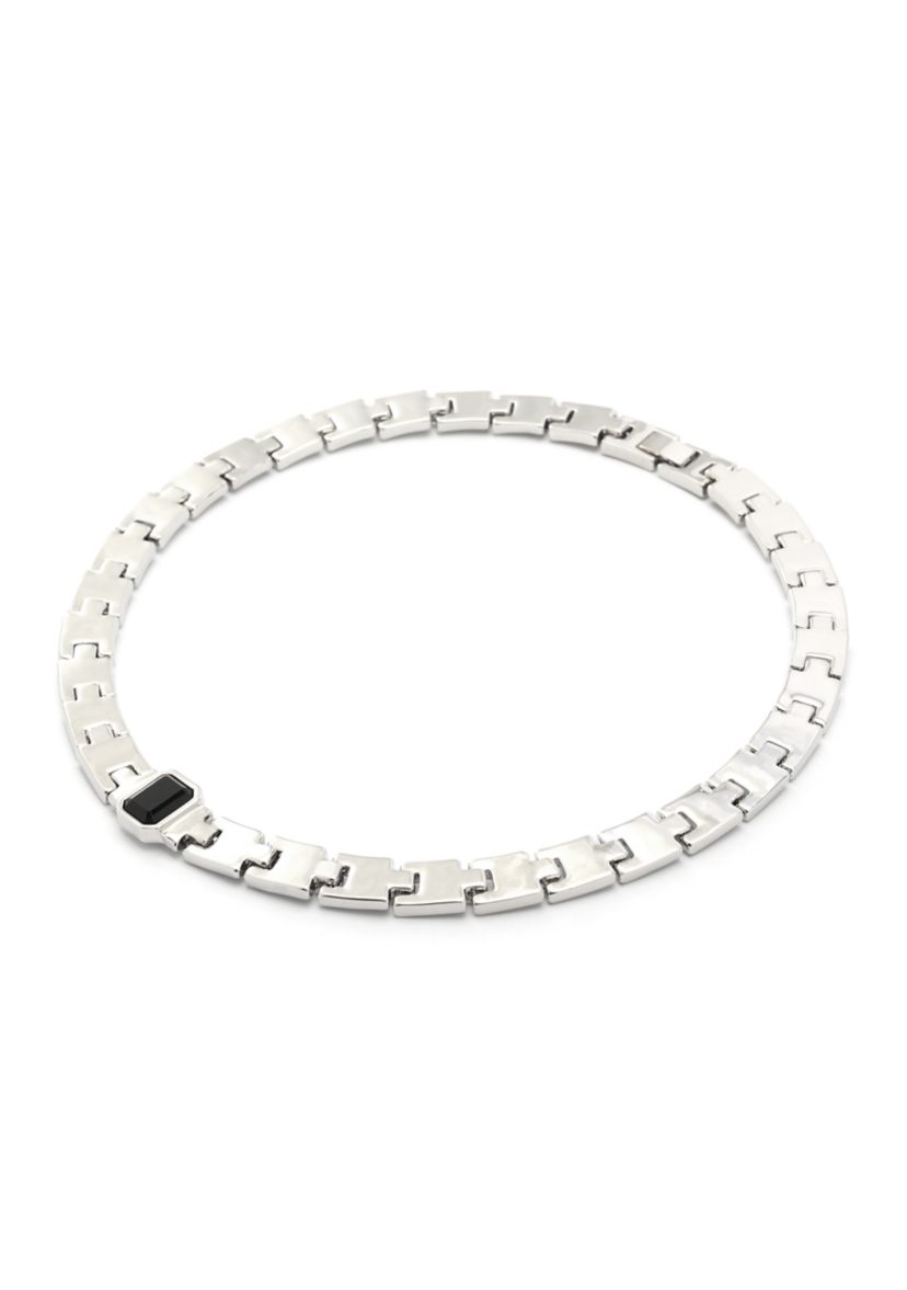 Stone Gem Watch Chain Collar Necklace