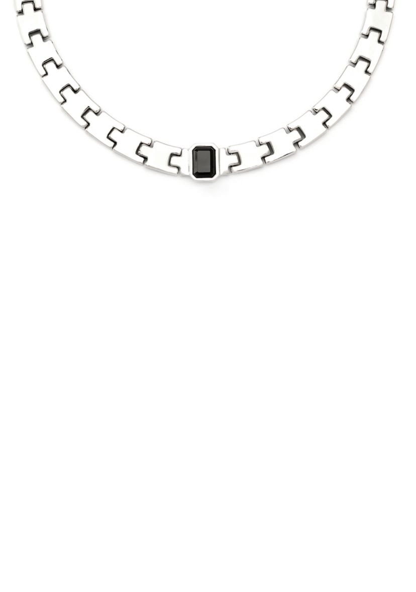 Stone Gem Watch Chain Collar Necklace