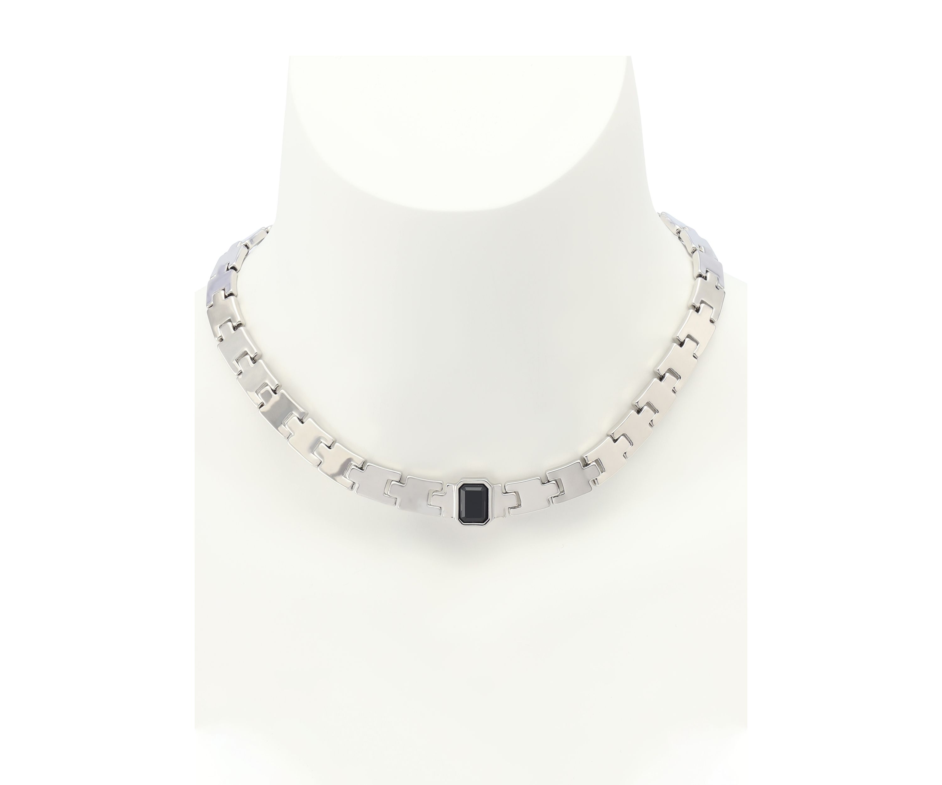 Stone Gem Watch Chain Collar Necklace