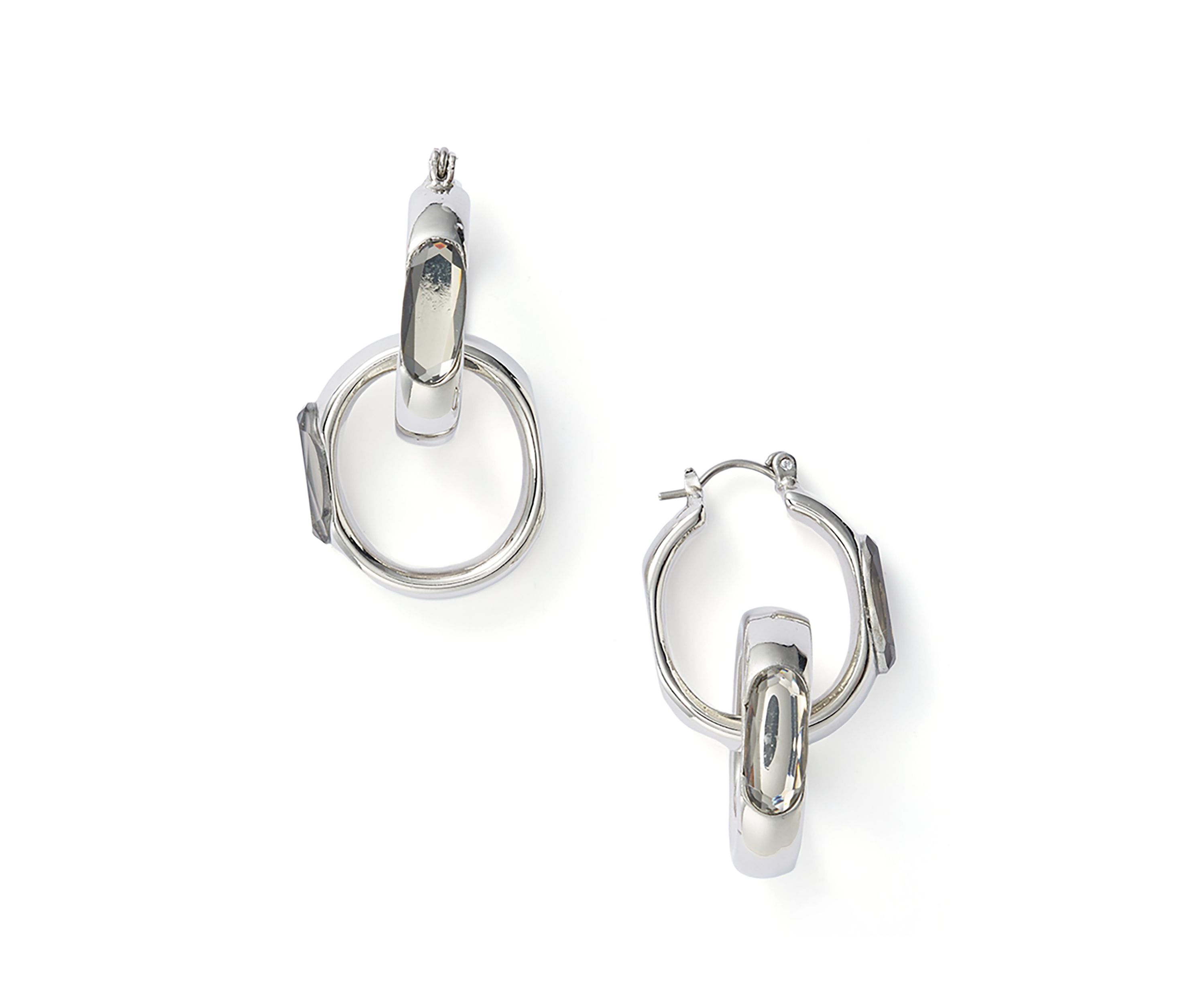 Crystal Link Drop Earrings