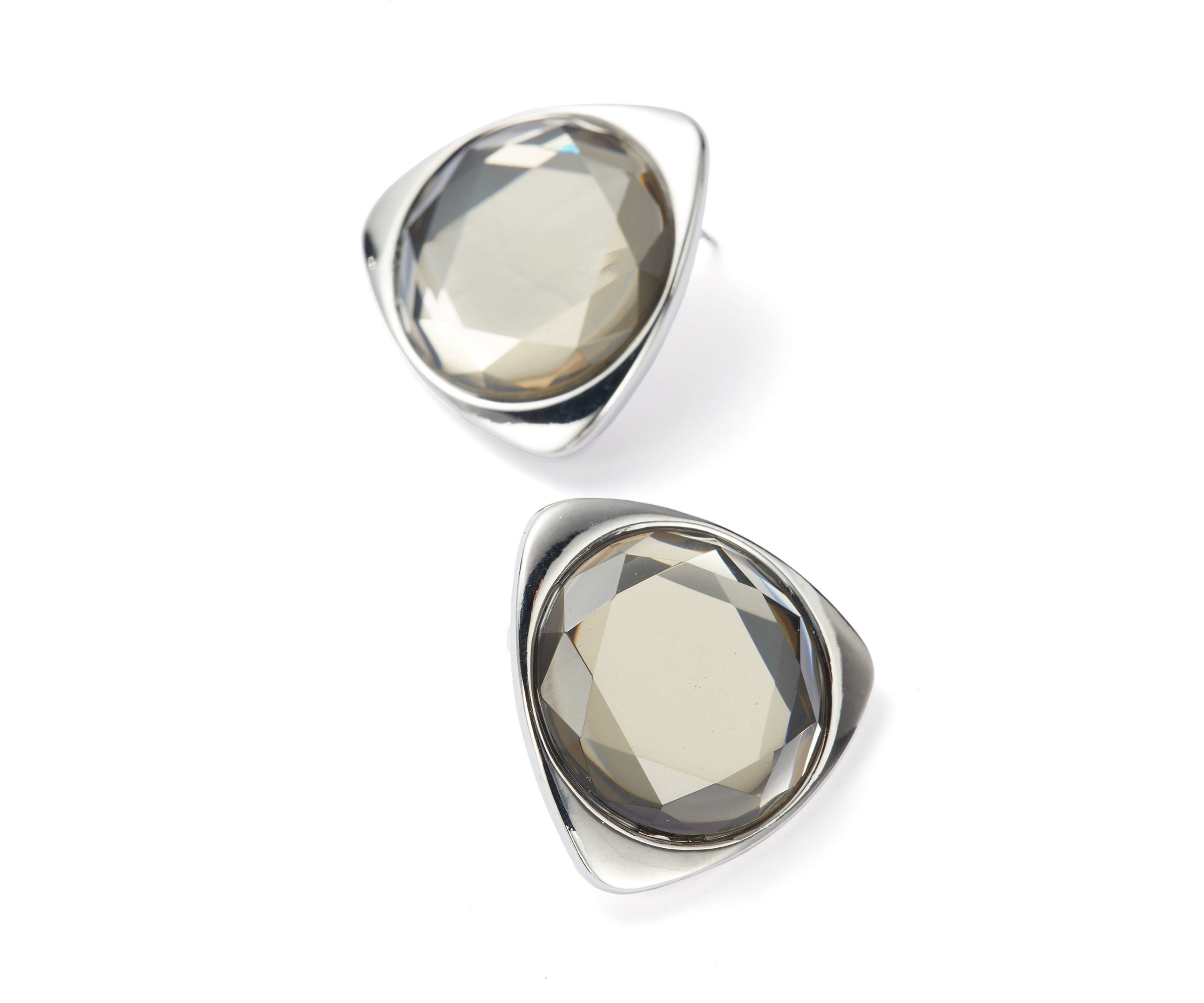 Crystal Button Earrings