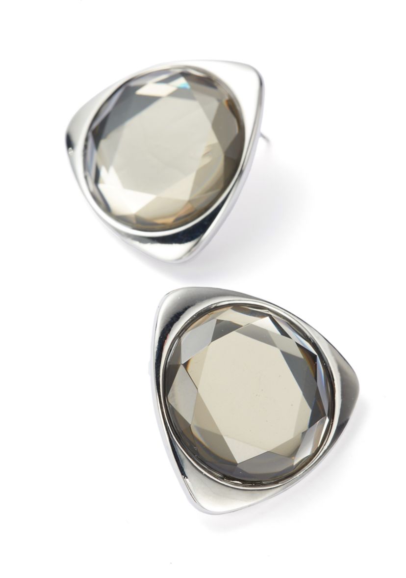 Crystal Button Earrings