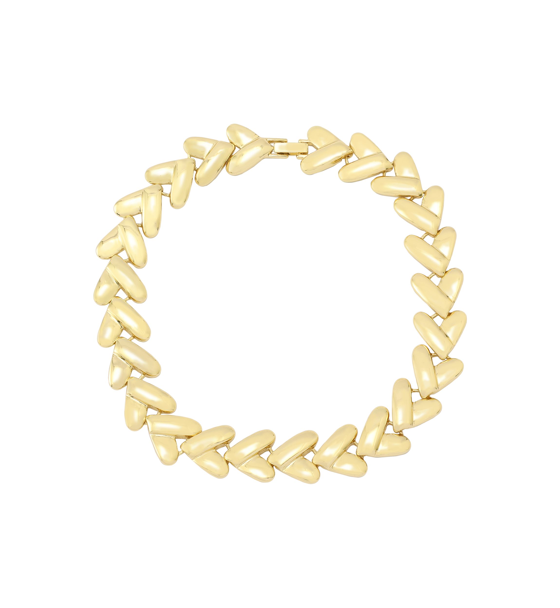 Heart Link Collar Necklace