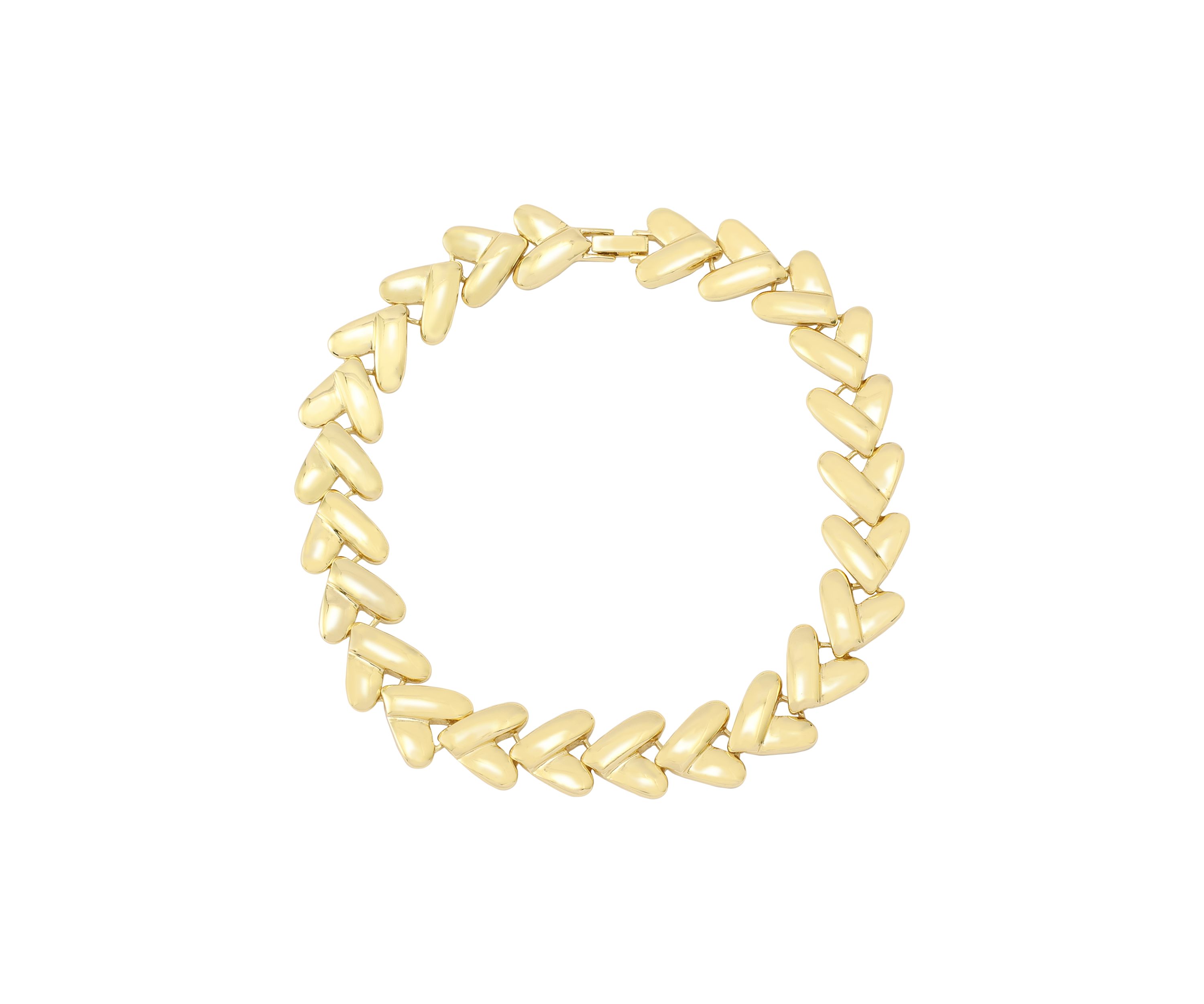 Heart Link Collar Necklace