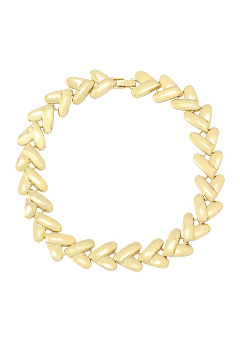 Heart Link Collar Necklace