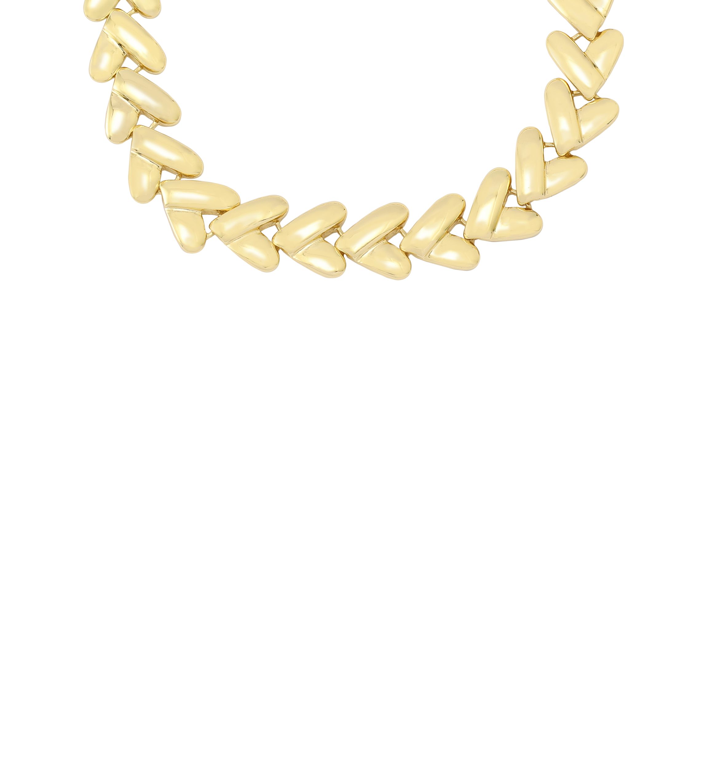 Heart Link Collar Necklace