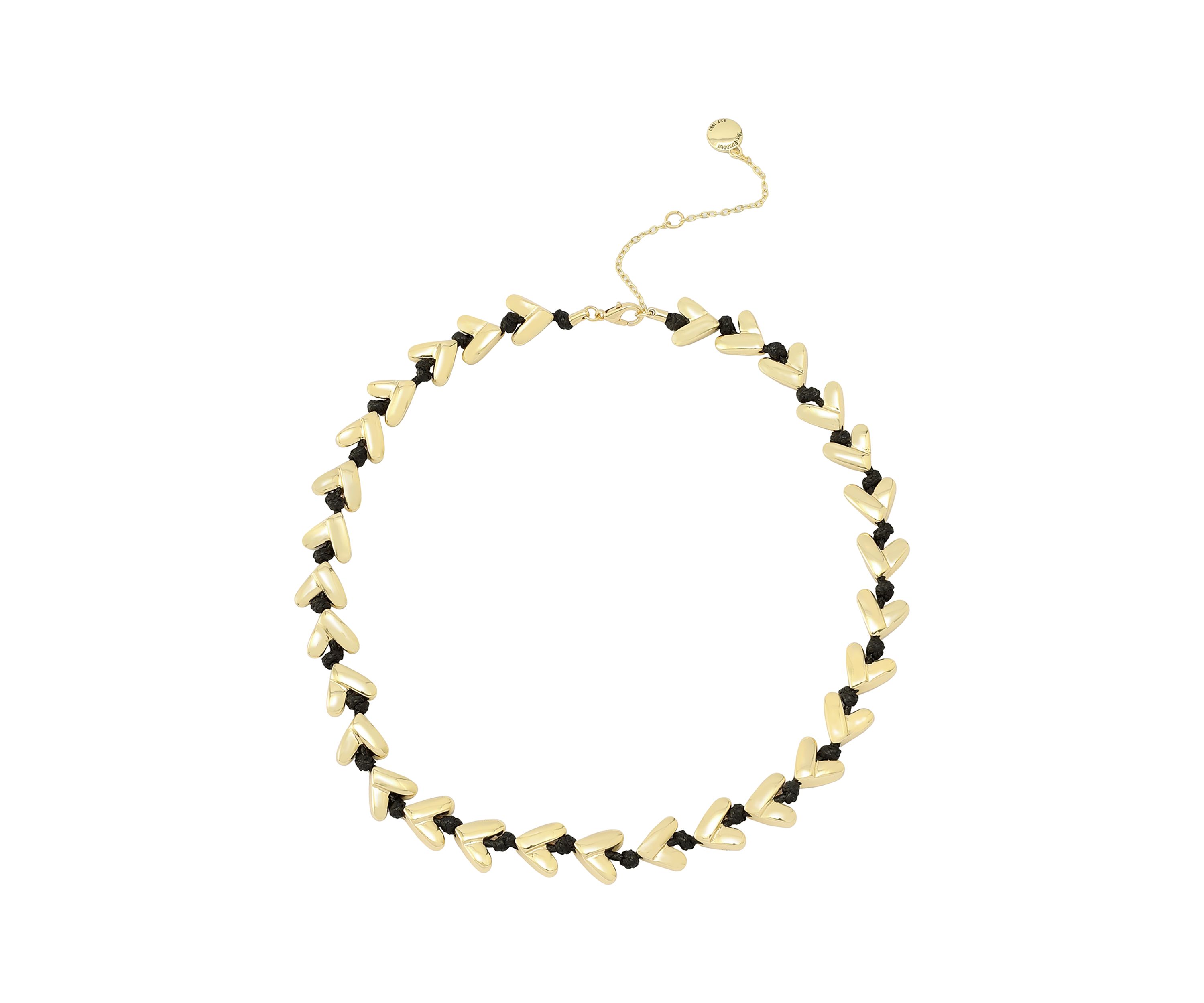 Heart Cord Collar Necklace