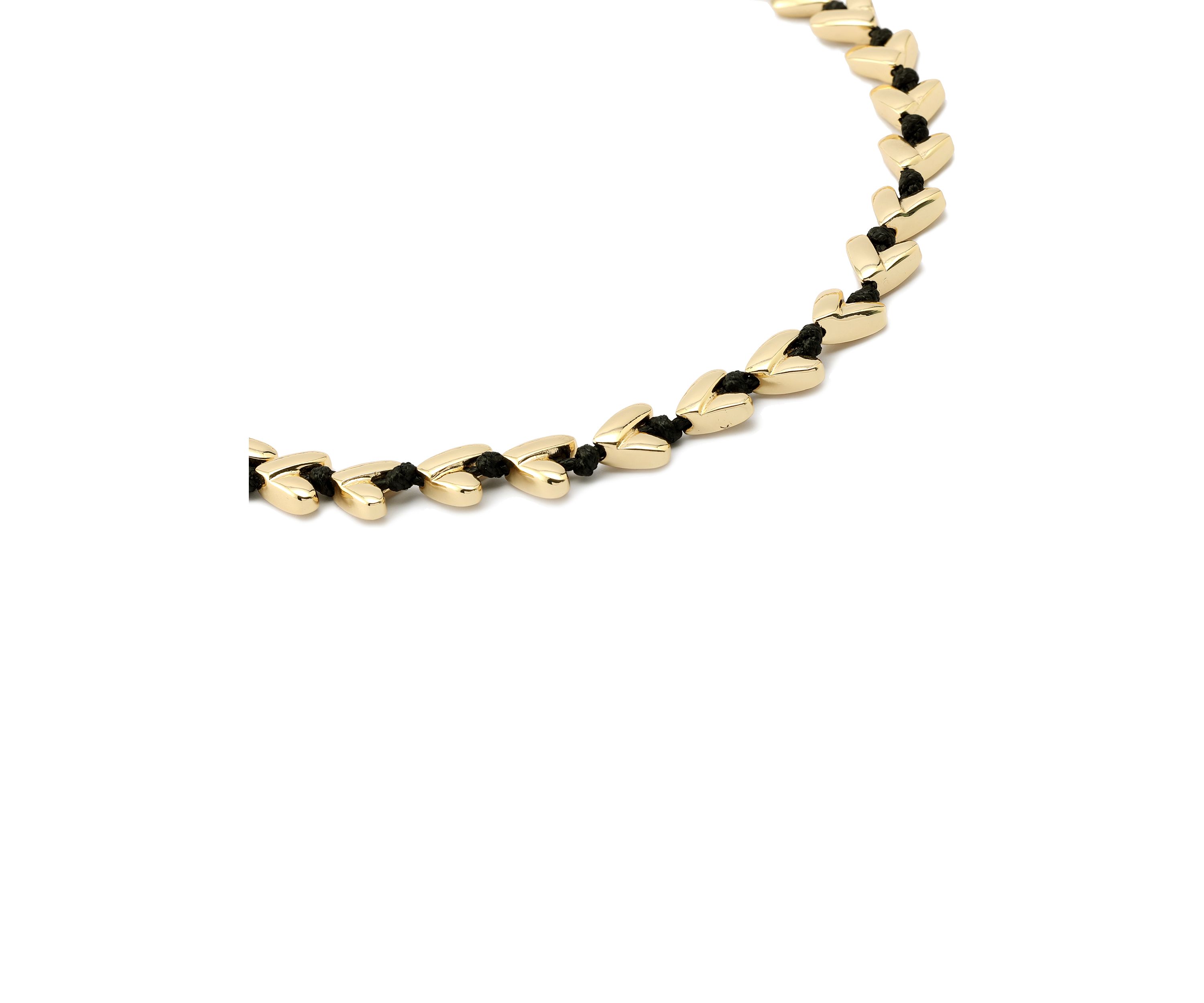 Heart Cord Collar Necklace