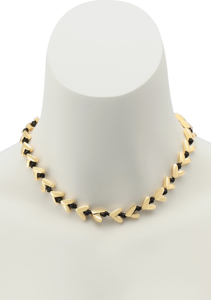 Heart Cord Collar Necklace