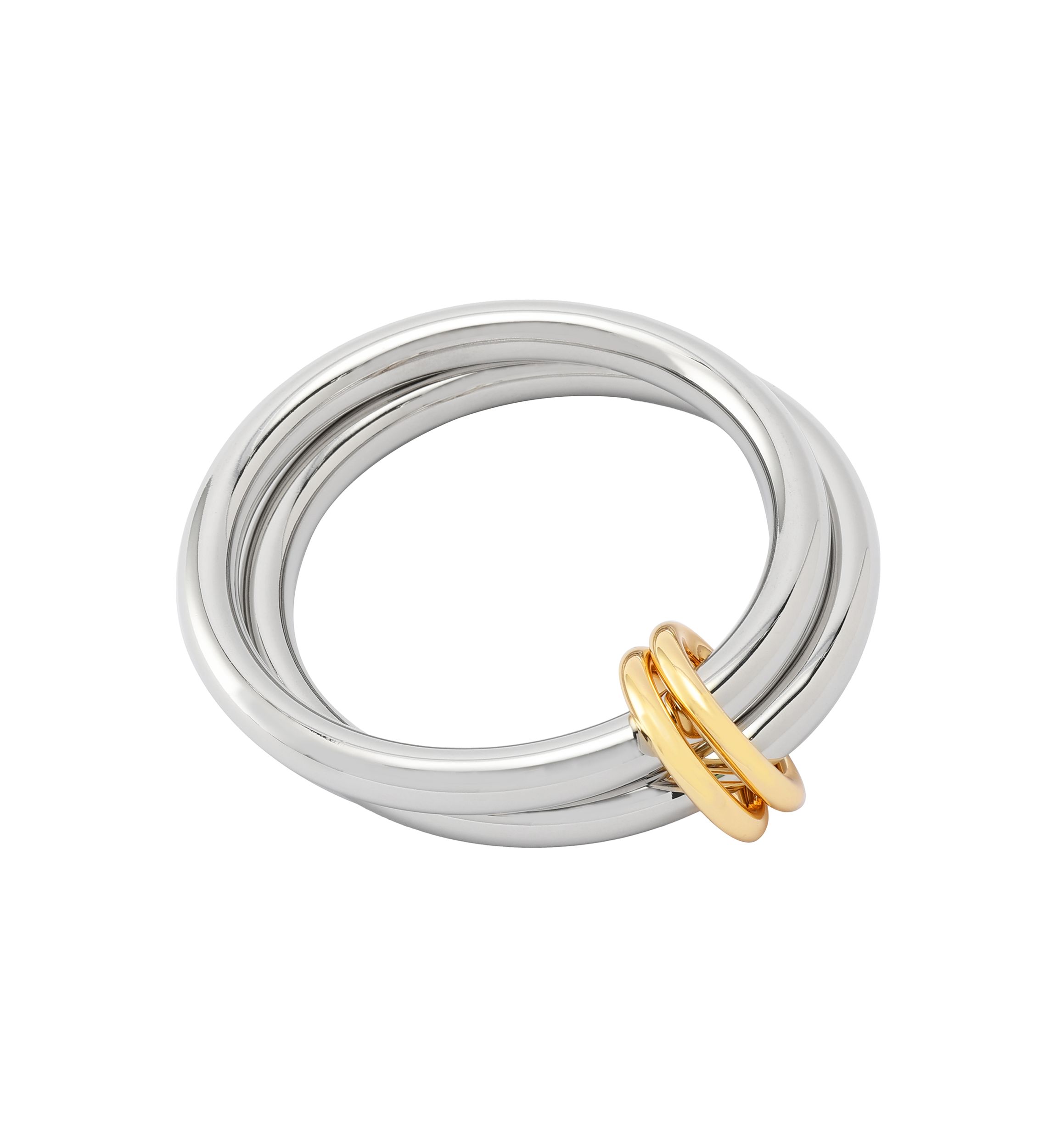 Interlocking Ring Bangle Bracelet