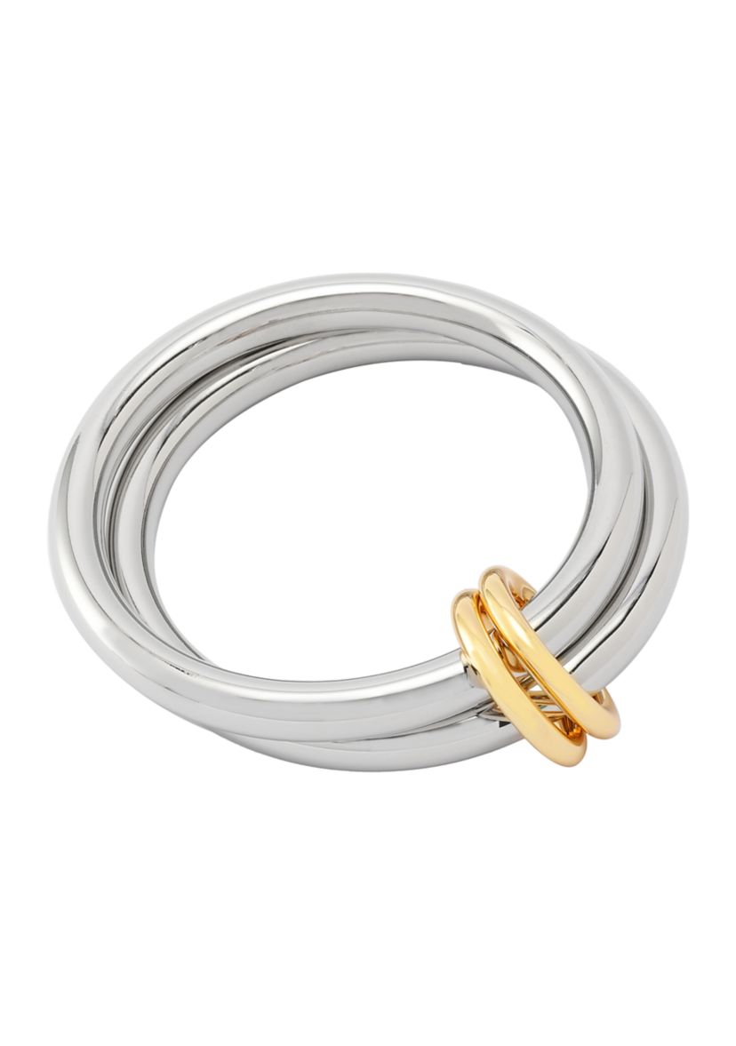 Interlocking Ring Bangle Bracelet