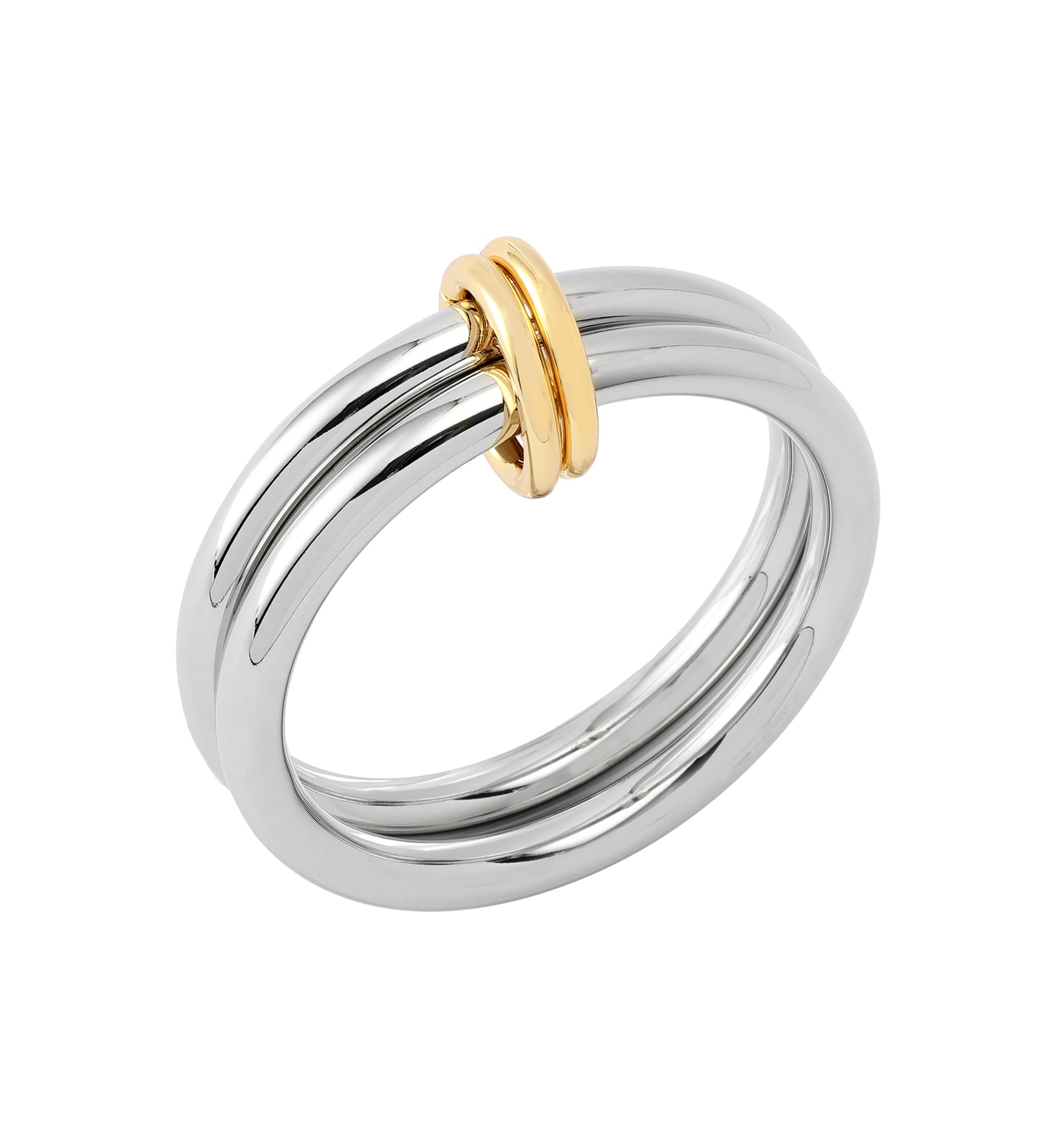 Interlocking Ring Bangle Bracelet