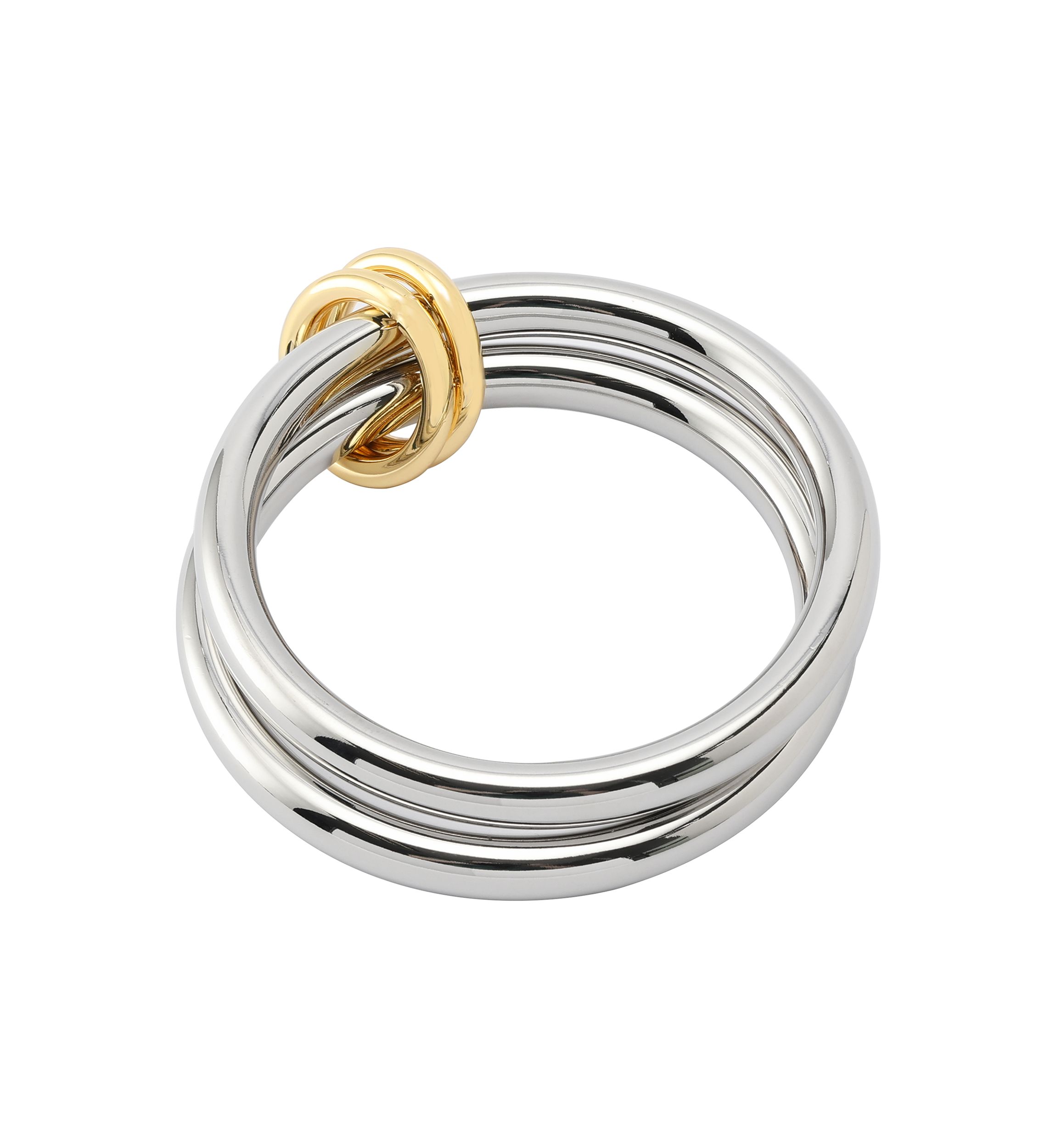 Interlocking Ring Bangle Bracelet