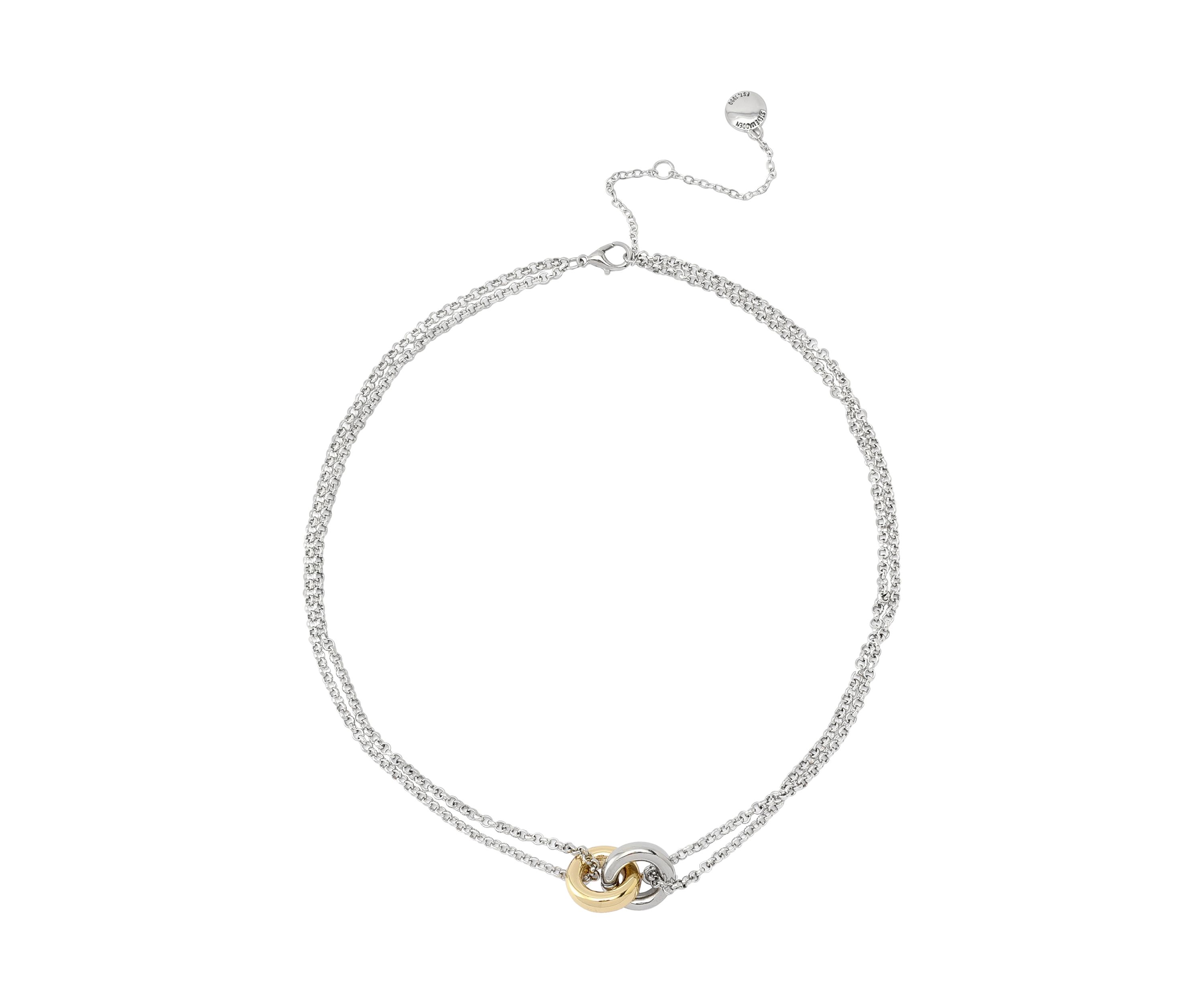 Interlocking Ring Pendant Necklace