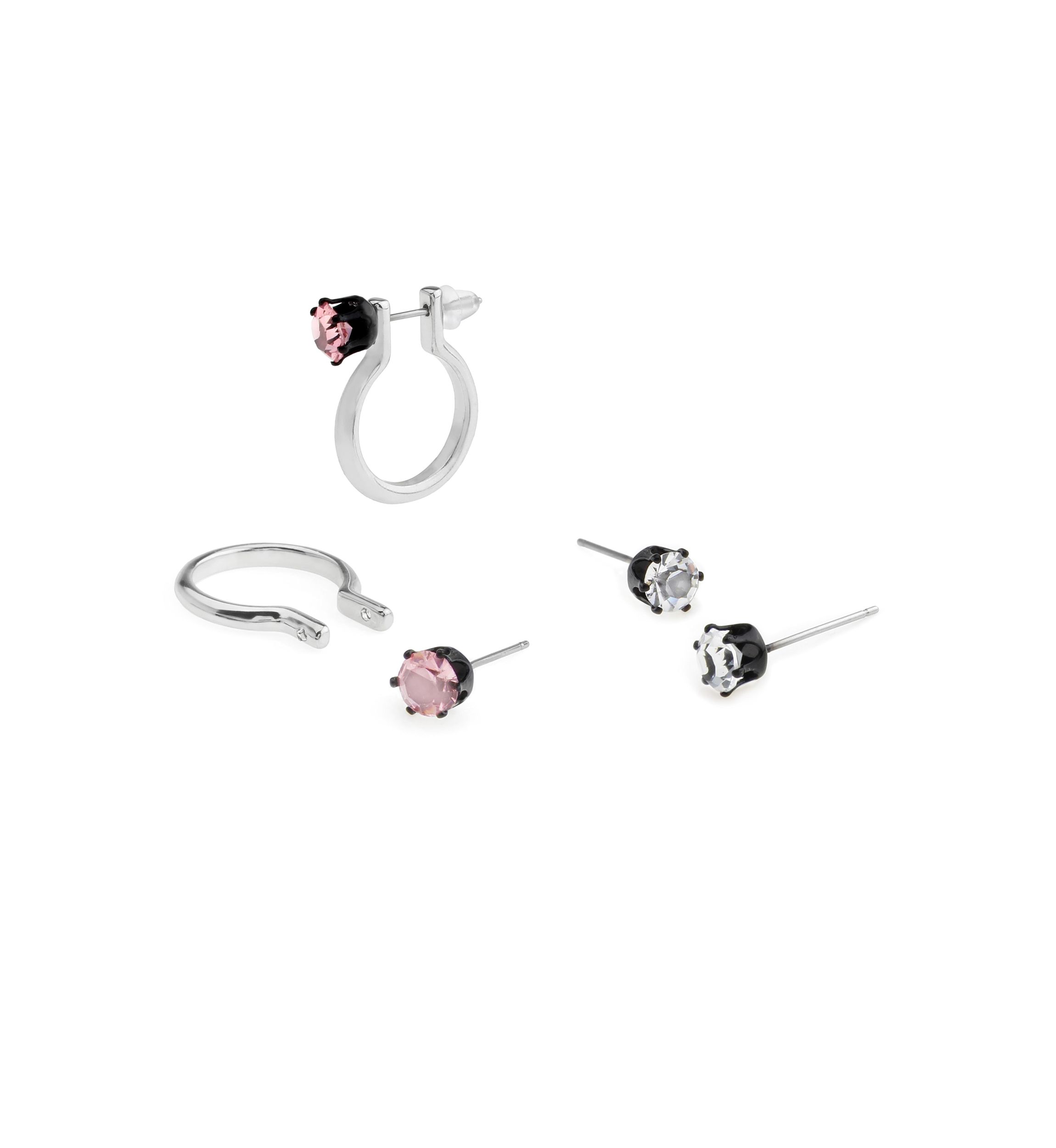 Punk Romance Stud & Huggie Earring Set