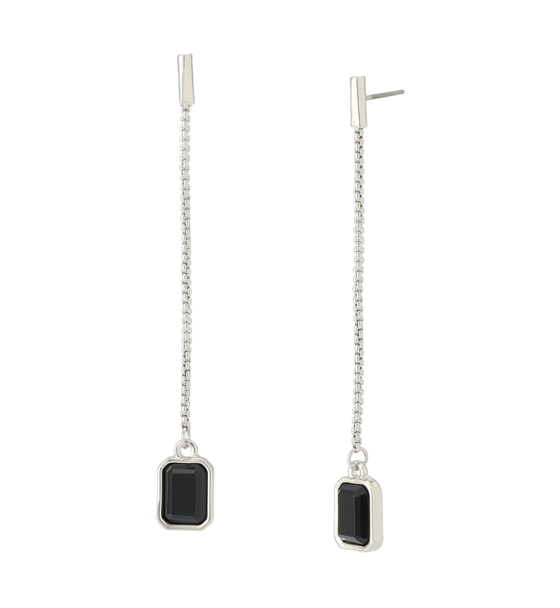 Stone Gem Linear Earrings