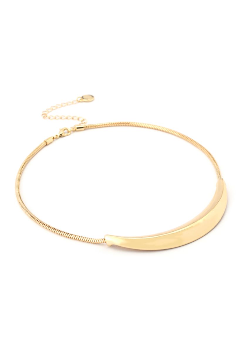 Boho Sculpted Smile Necklace