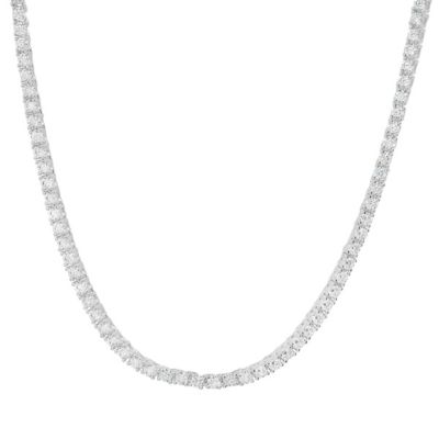 Kylie Harper Lab Created 14k Gold Over Silver CZ Tennis Necklace