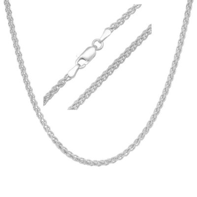 Italian Sterling Silver 2.5mm Foxtail Wheat Chain Necklace - Unisex