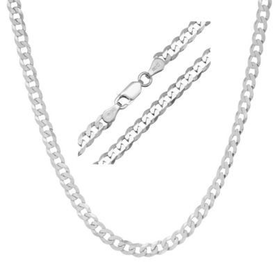 Kylie Harper Italian Sterling Silver 4mm Miami Cuban Curb Chain Necklace - Unisex