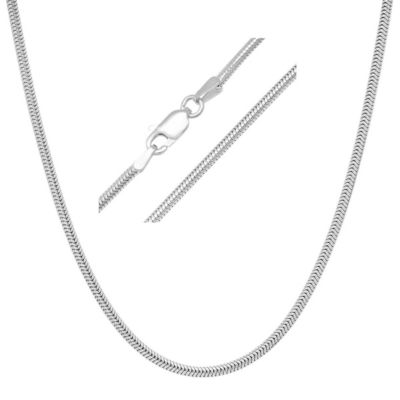 Kylie Harper Italian Sterling Silver 2mm Snake Chain Necklace - Unisex