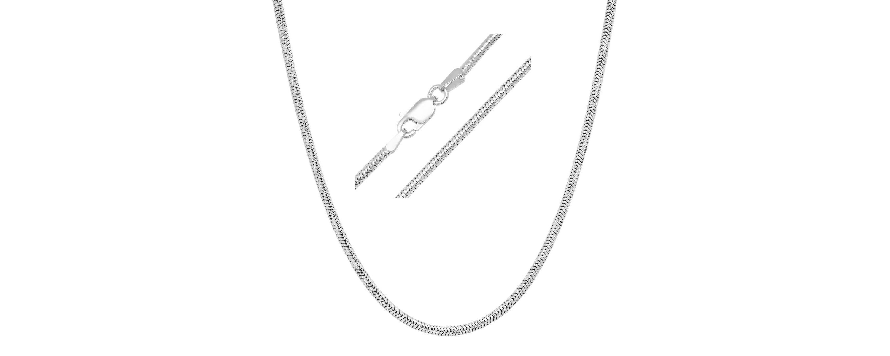 Italian Sterling Silver 2mm Snake Chain Necklace - Unisex