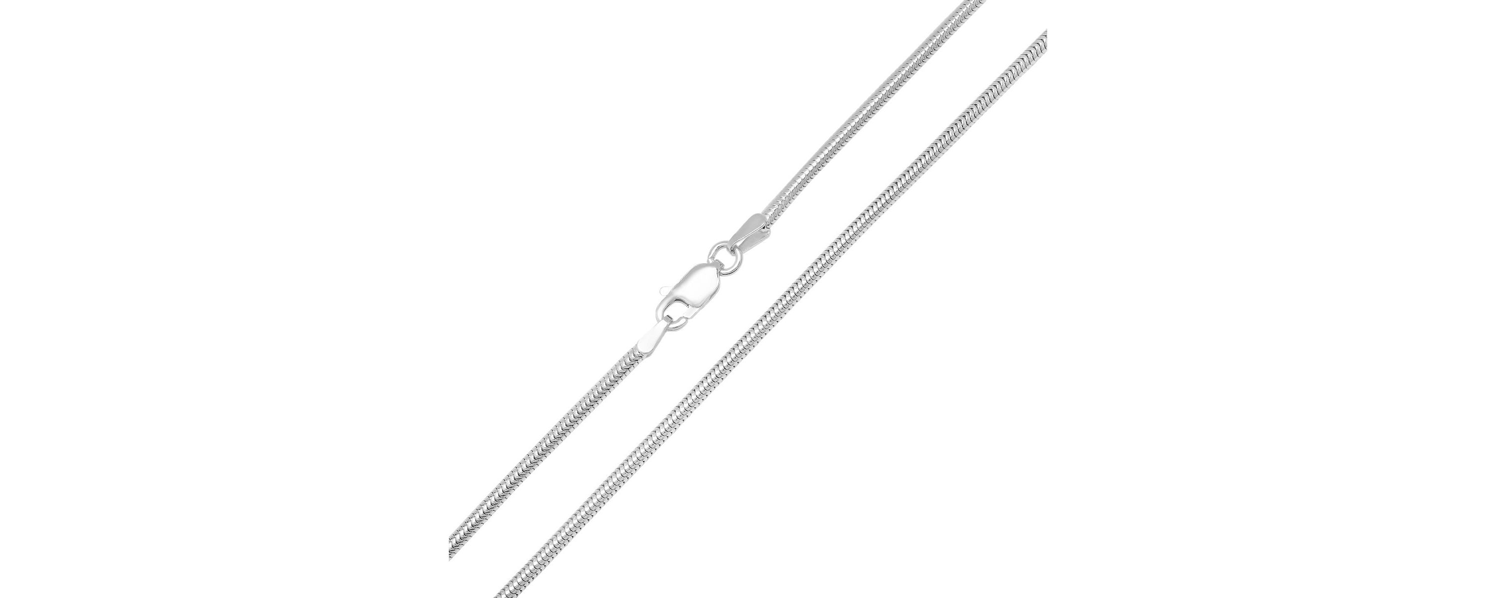Italian Sterling Silver 2mm Snake Chain Necklace - Unisex