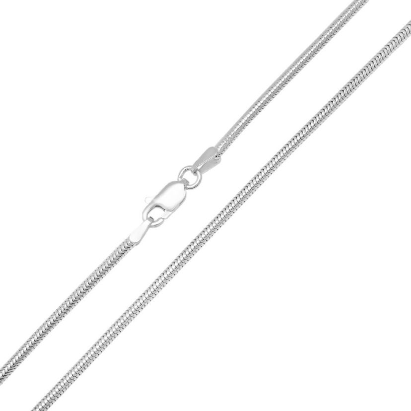 Italian Sterling Silver 2mm Snake Chain Necklace - Unisex
