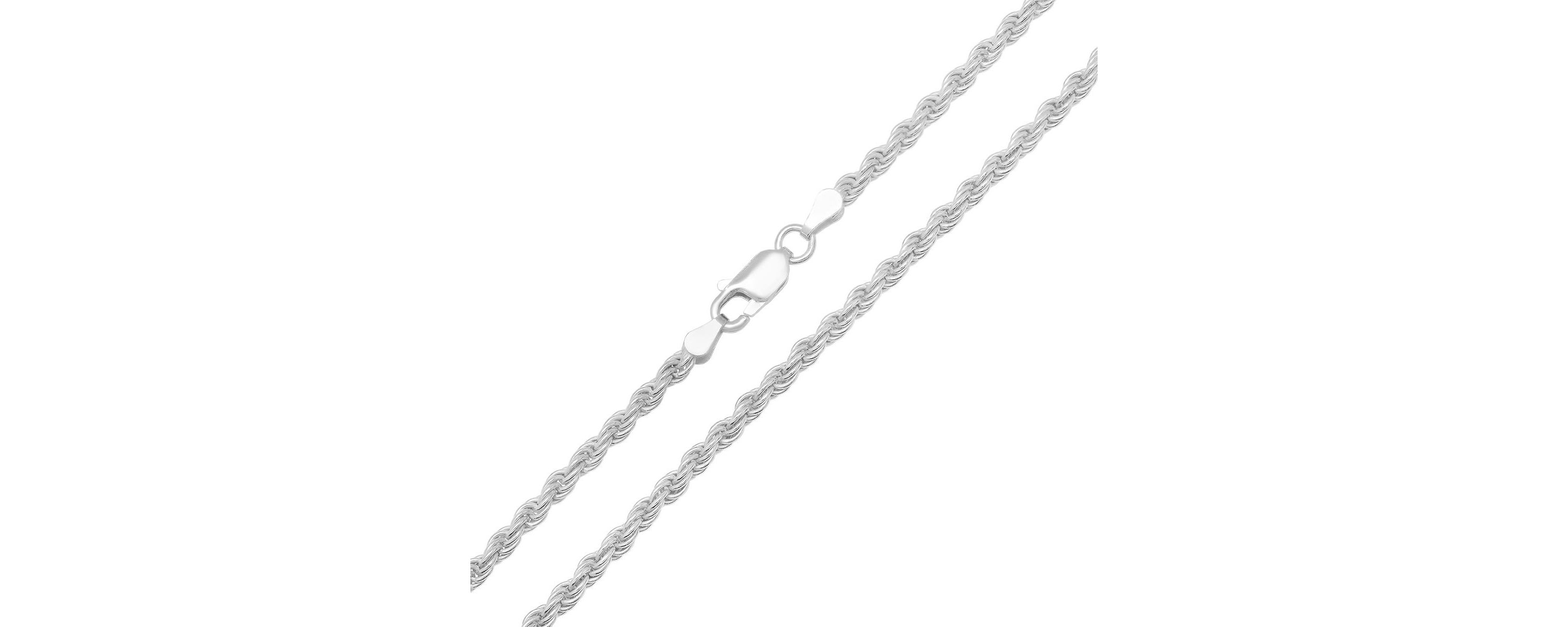 Mens Italian Thick/Heavy 3mm Sterling Silver Rope Chain Necklace