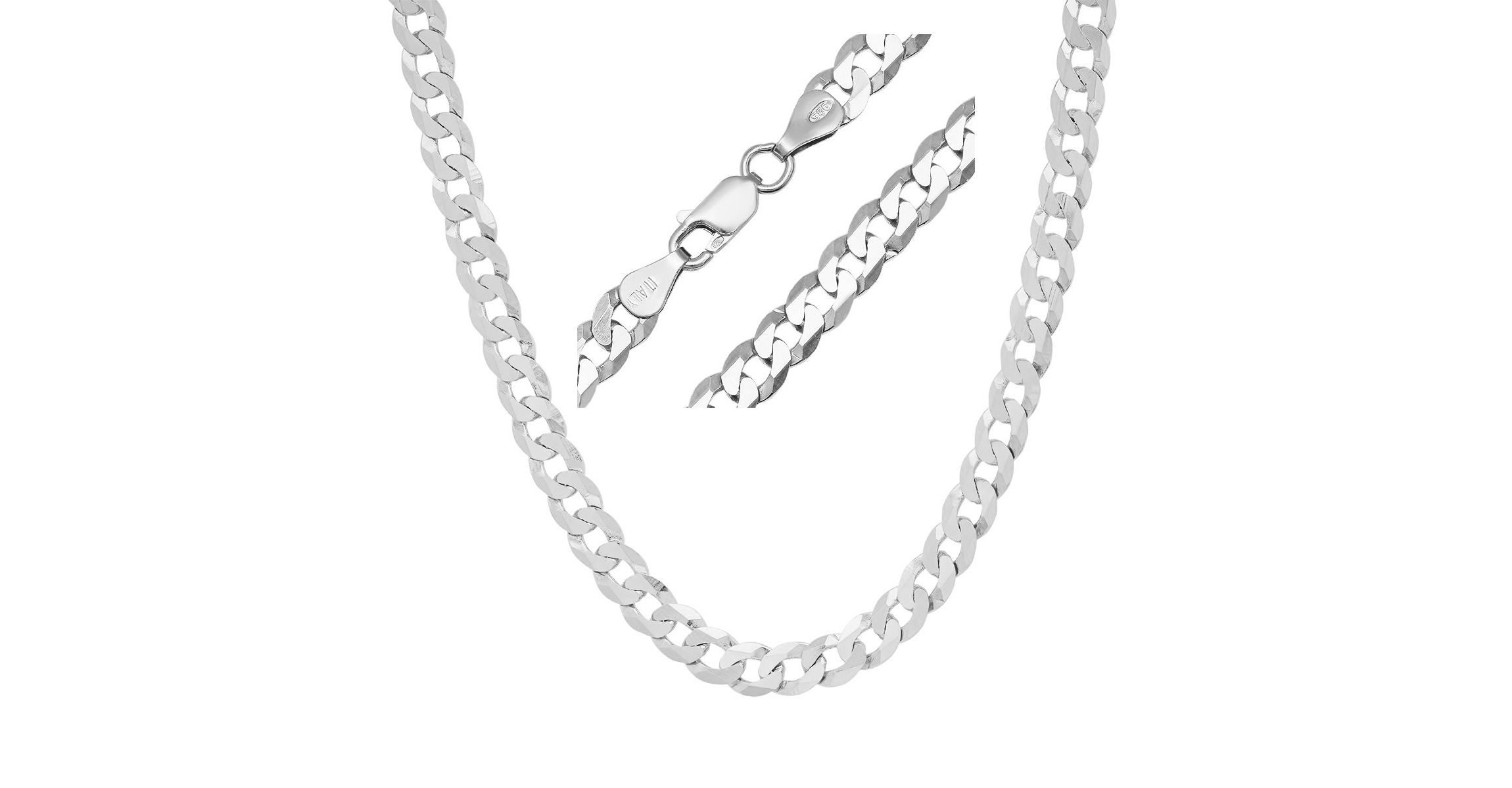 Mens Italian Thick/Heavy Sterling Silver Miami Cuban Curb Chain Necklace