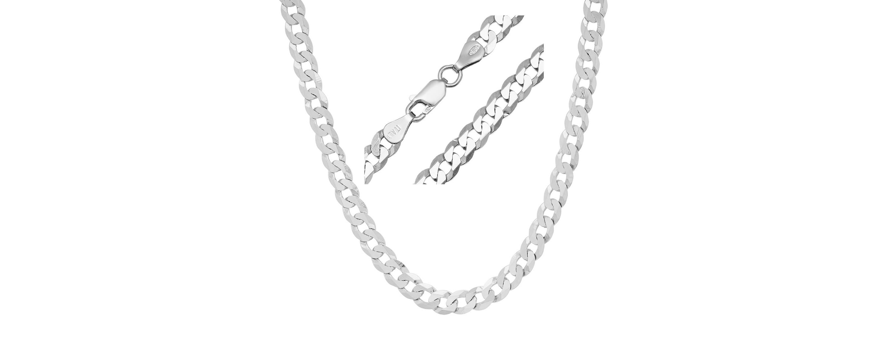 Mens Italian Thick/Heavy Sterling Silver Miami Cuban Curb Chain Necklace