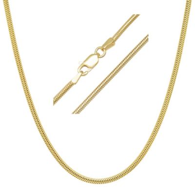 Kylie Harper Italian 14k Gold Over Silver 2mm Snake Chain Necklace - Unisex
