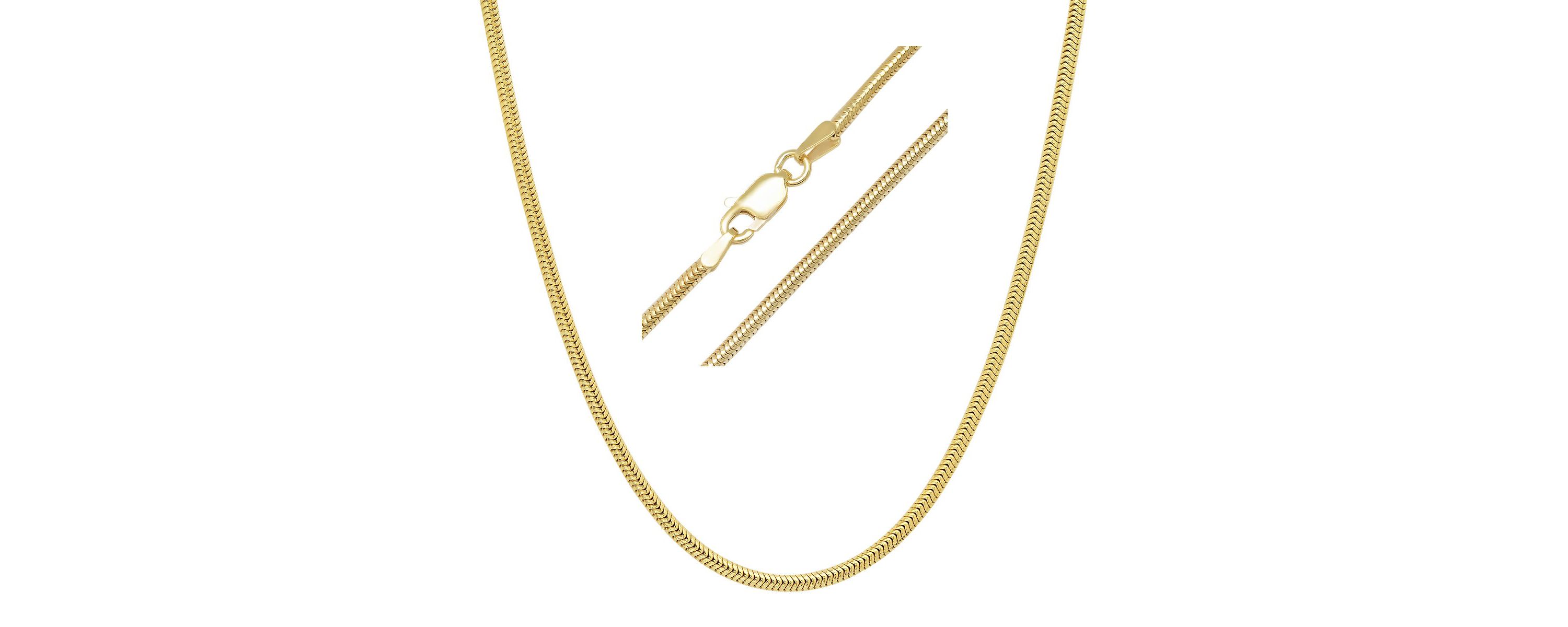 Italian 14k Gold Over Silver 2mm Snake Chain Necklace - Unisex