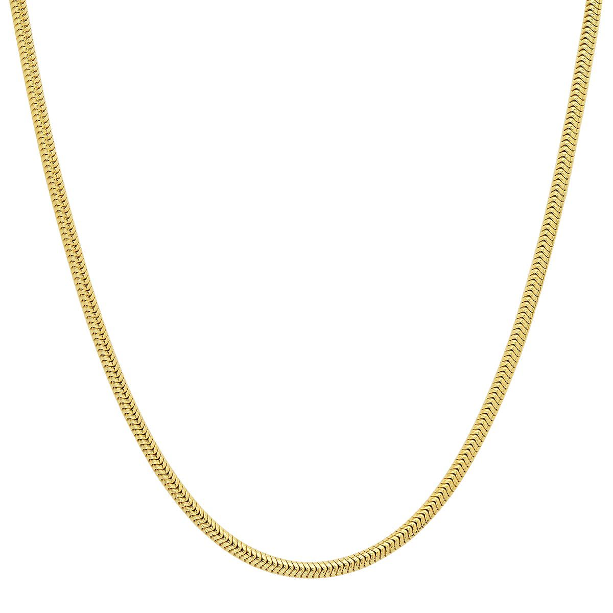 Italian 14k Gold Over Silver 2mm Snake Chain Necklace - Unisex
